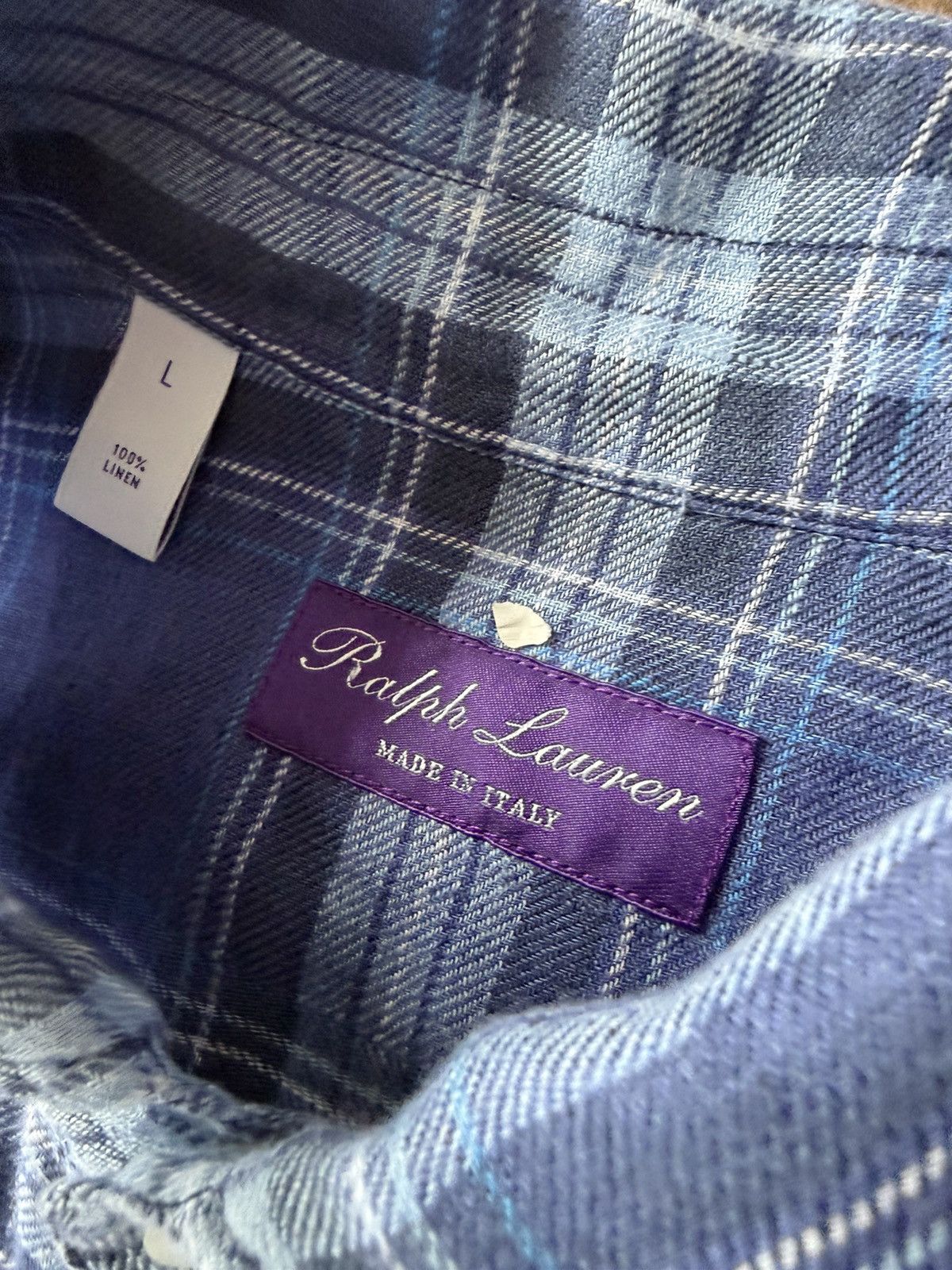 Ralph Lauren Purple Label Purple Label button down linen flannel size L Size US L / EU 52-54 / 3 - 4 Thumbnail