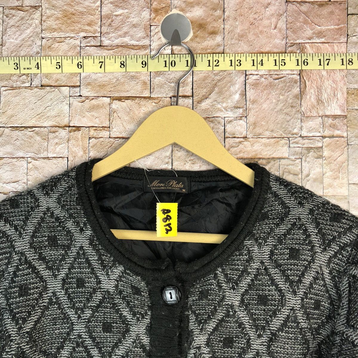 Japanese Brand More Planta Grey Cardigan Knitwear sweater #A812 Size US M / EU 48-50 / 2 - 4 Thumbnail