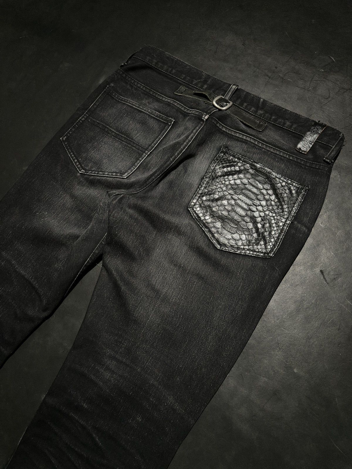 Isamu Katayama Backlash A/W 2010 Python Pocket Bootcut Denim Size US 33 - 3 Thumbnail
