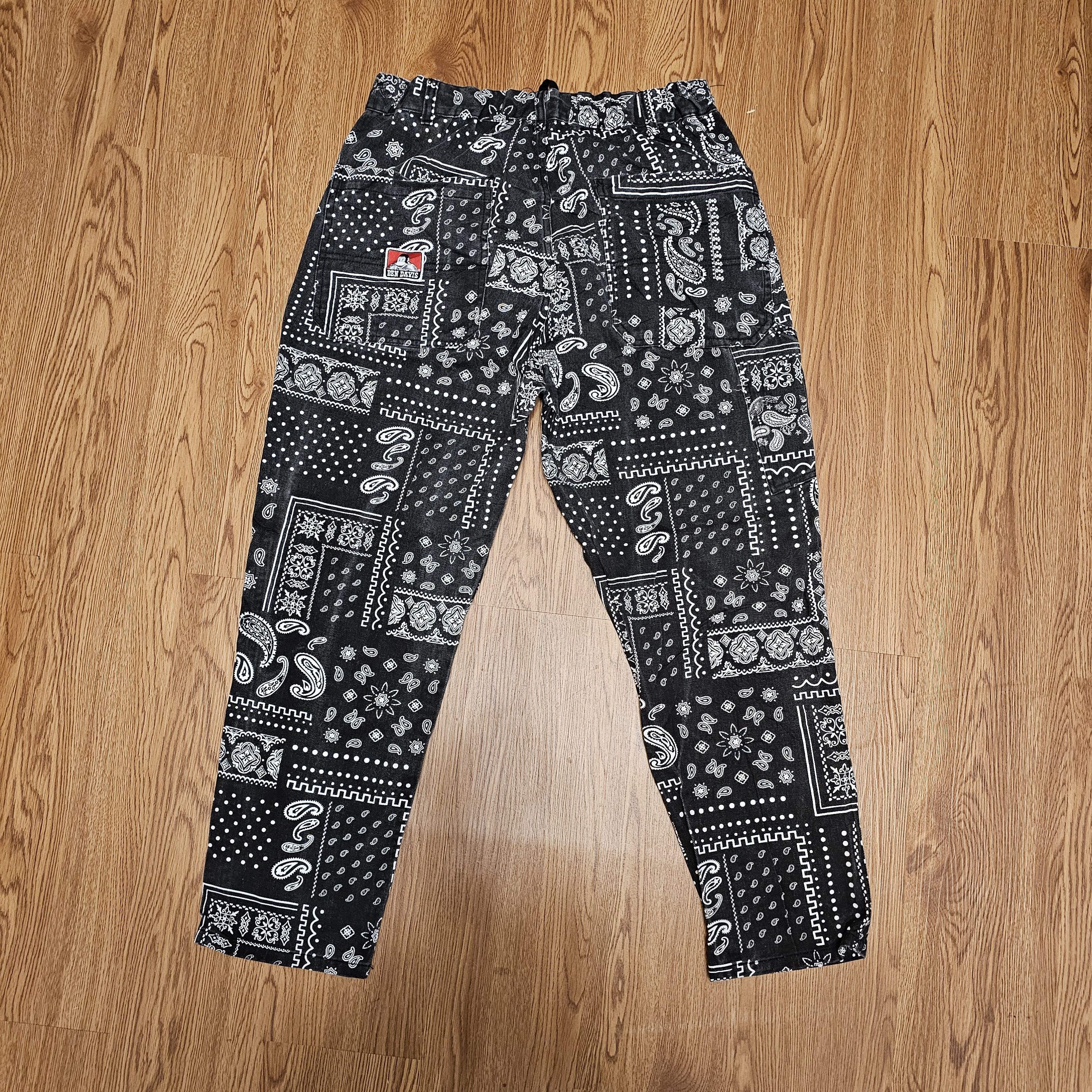 Ben Davis Vintage Y2K Ben Davis Bandana Carpenter Drawstring Pants Size US 30 / EU 46 - 2 Thumbnail