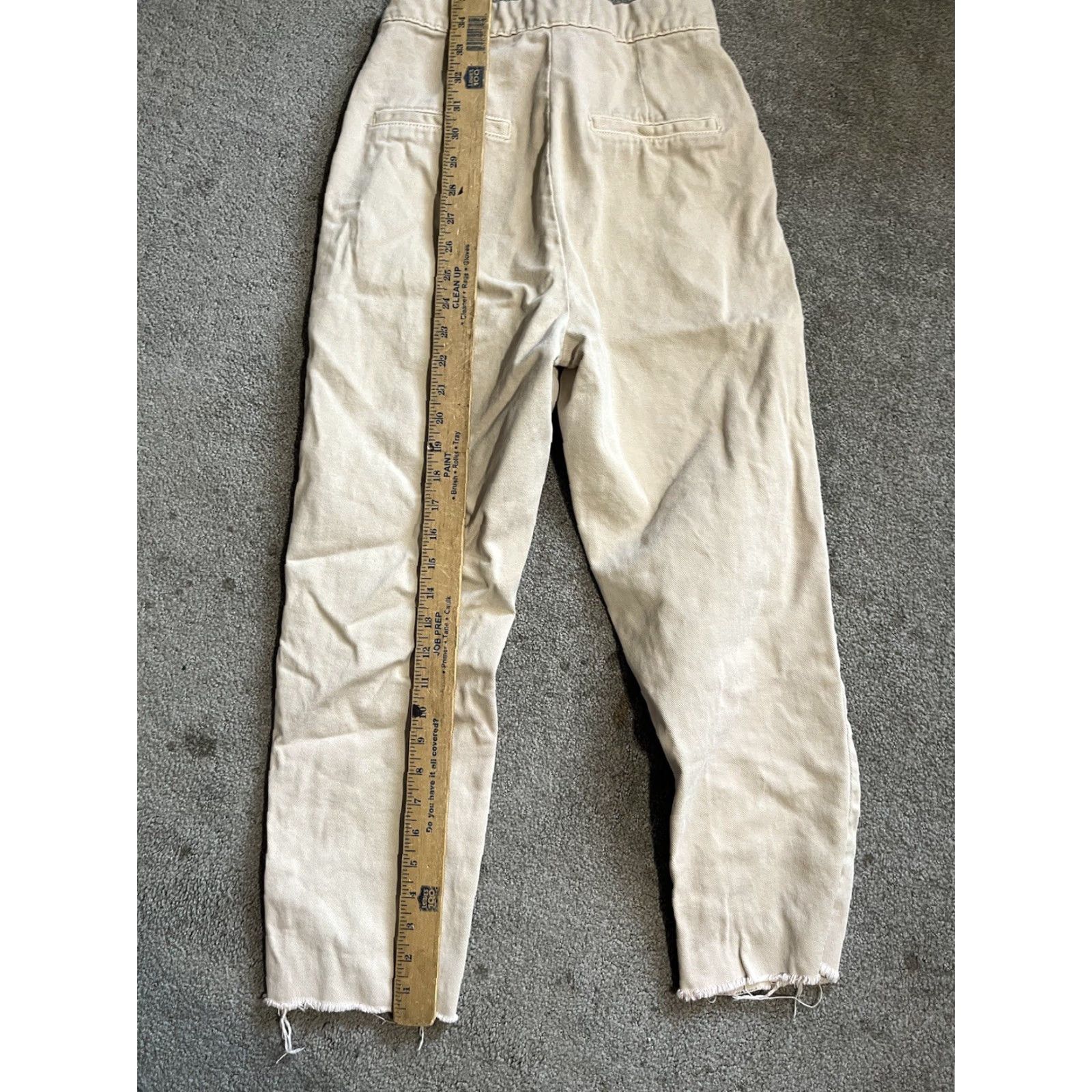 Zara Zara Beiges Chino Pants Womens 24 Slim Tapered Twill Pocket Flat Front Button Zip M/W Girls Size 42" / US 20 - 6 Thumbnail