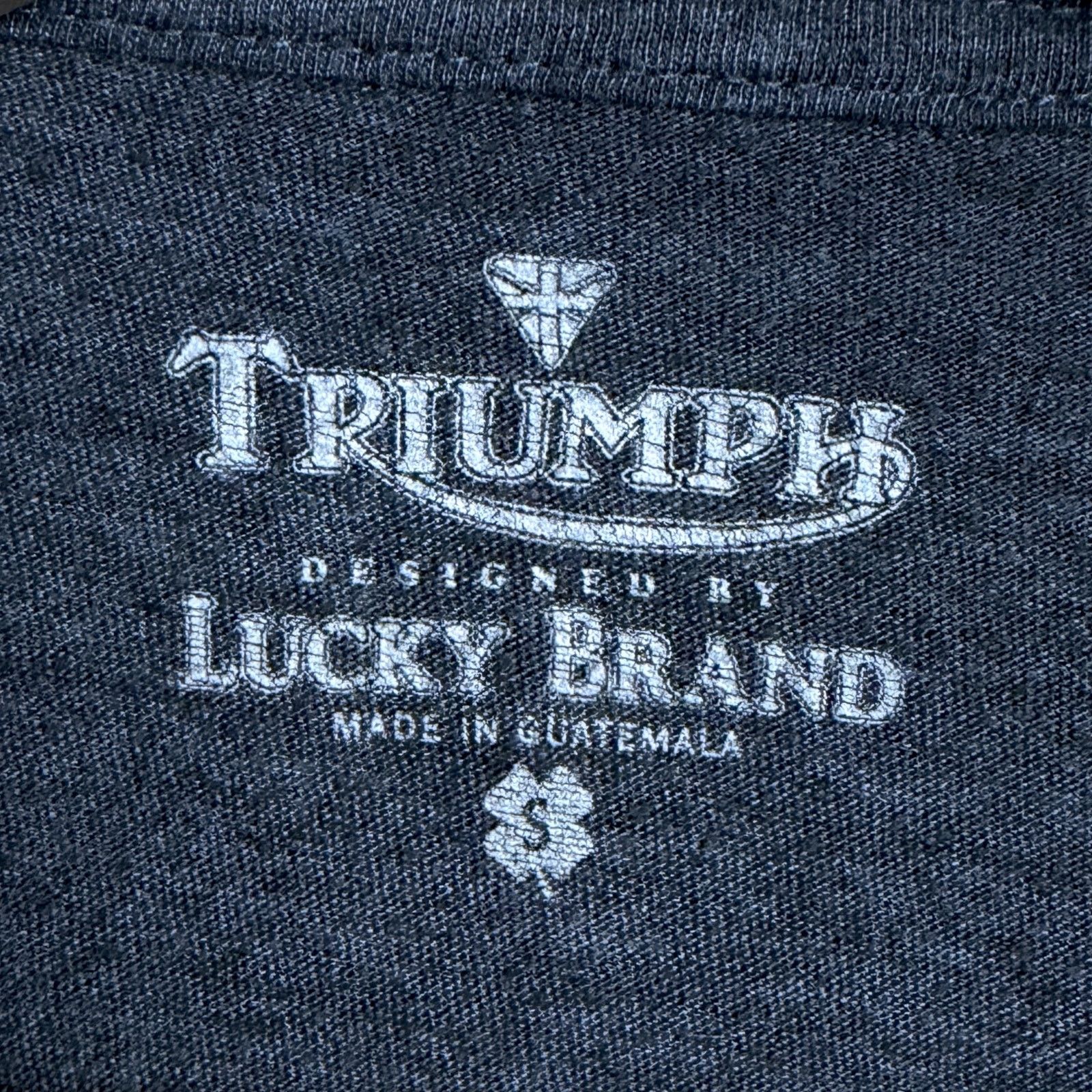 Lucky Brand Triumph Motorcycles x Lucky Brand Men's Small Dark Grey Tee Size US S / EU 44-46 / 1 - 4 Thumbnail