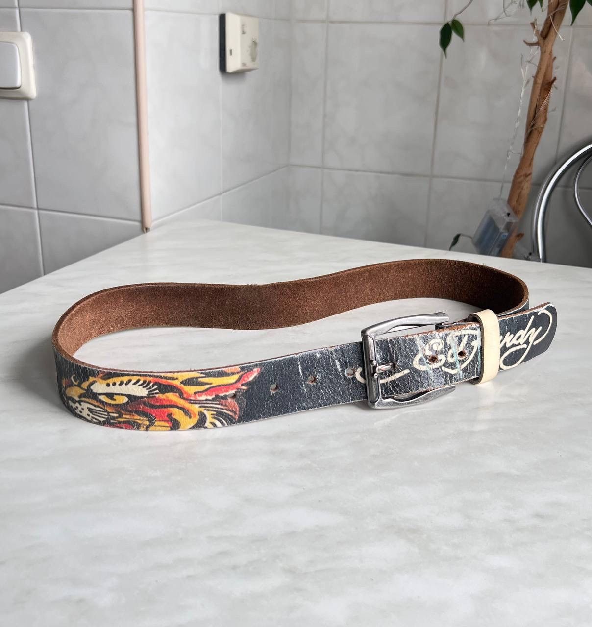 Ed Hardy Y2K vintage Ed hardy belts leather Streetwear Tigers y2k 00s Size ONE SIZE - 1 Thumbnail