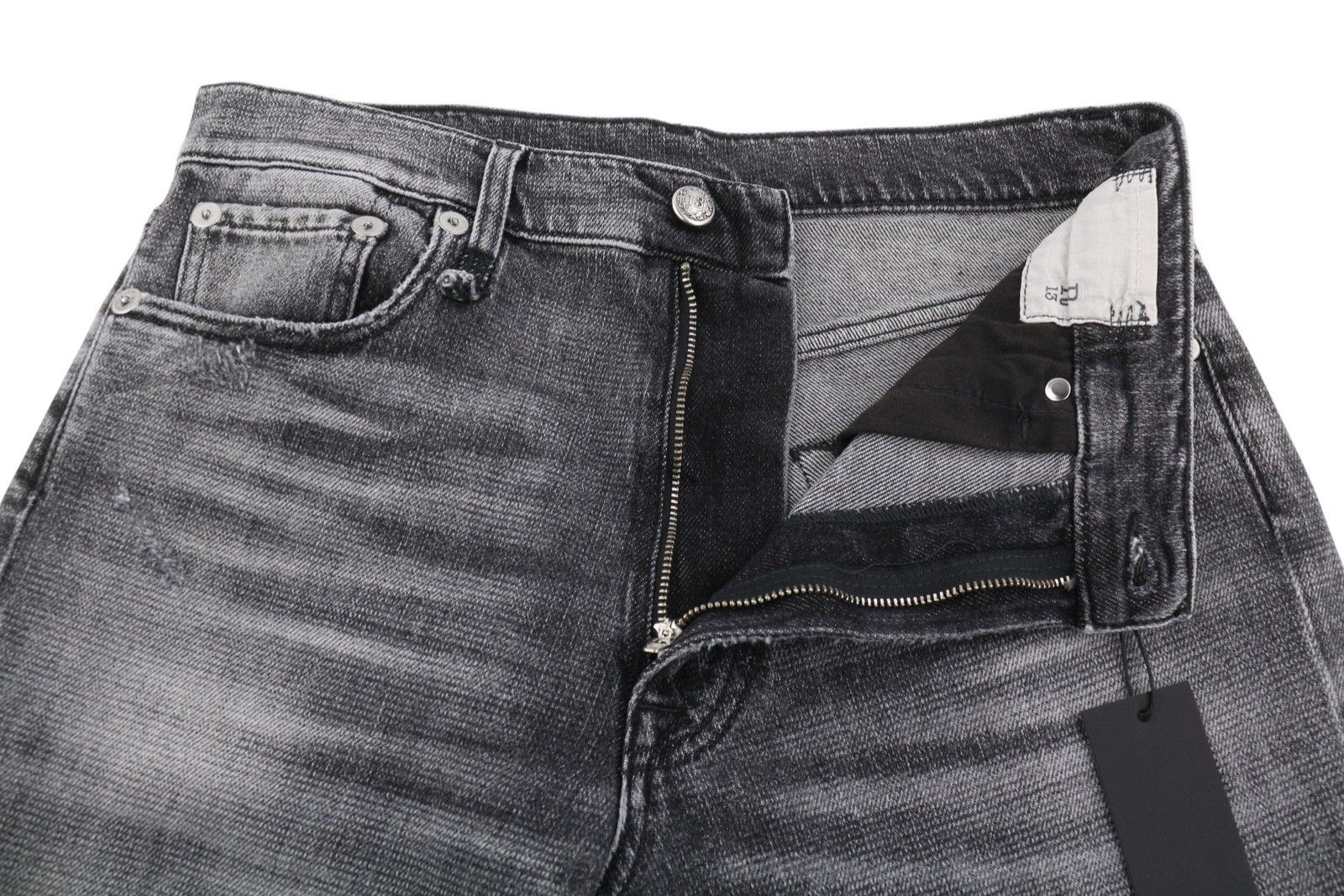 R13 BOYFRIEND 27 Vintage Grey Cropped Jeans 88837 Size 27" / US 4 / IT 40 - 5 Thumbnail