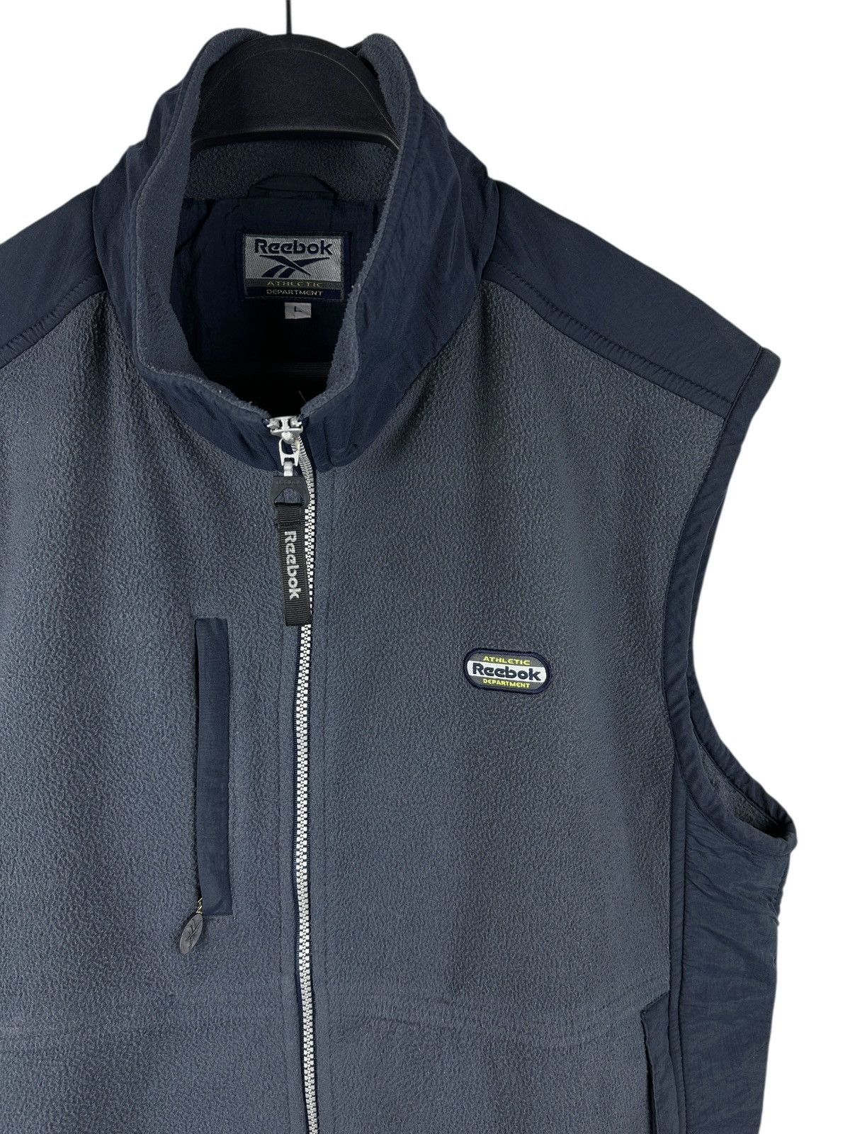 Reebok Vintage Y2K Reebok Athletic Department Fleece/Nylon Vest Size US L / EU 52-54 / 3 - 3 Thumbnail