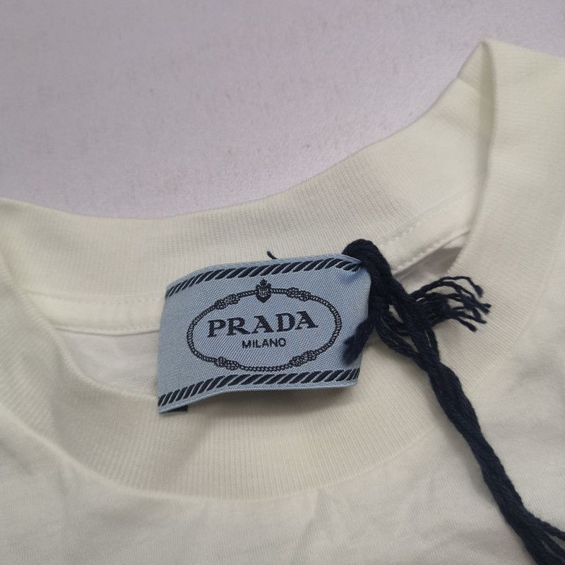 Prada Prada SS22 Relaxed White Short Sleeve TShirt-2506 Size US S / EU 44-46 / 1 - 1 Thumbnail