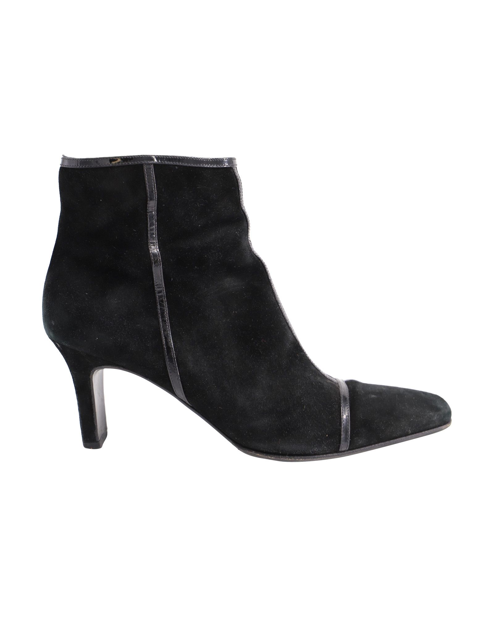 Salvatore Ferragamo Salvatore Ferragamo Mid Heel Ankle Boots in Black Suede Size US 9.5 / IT 39.5 - 1 Thumbnail