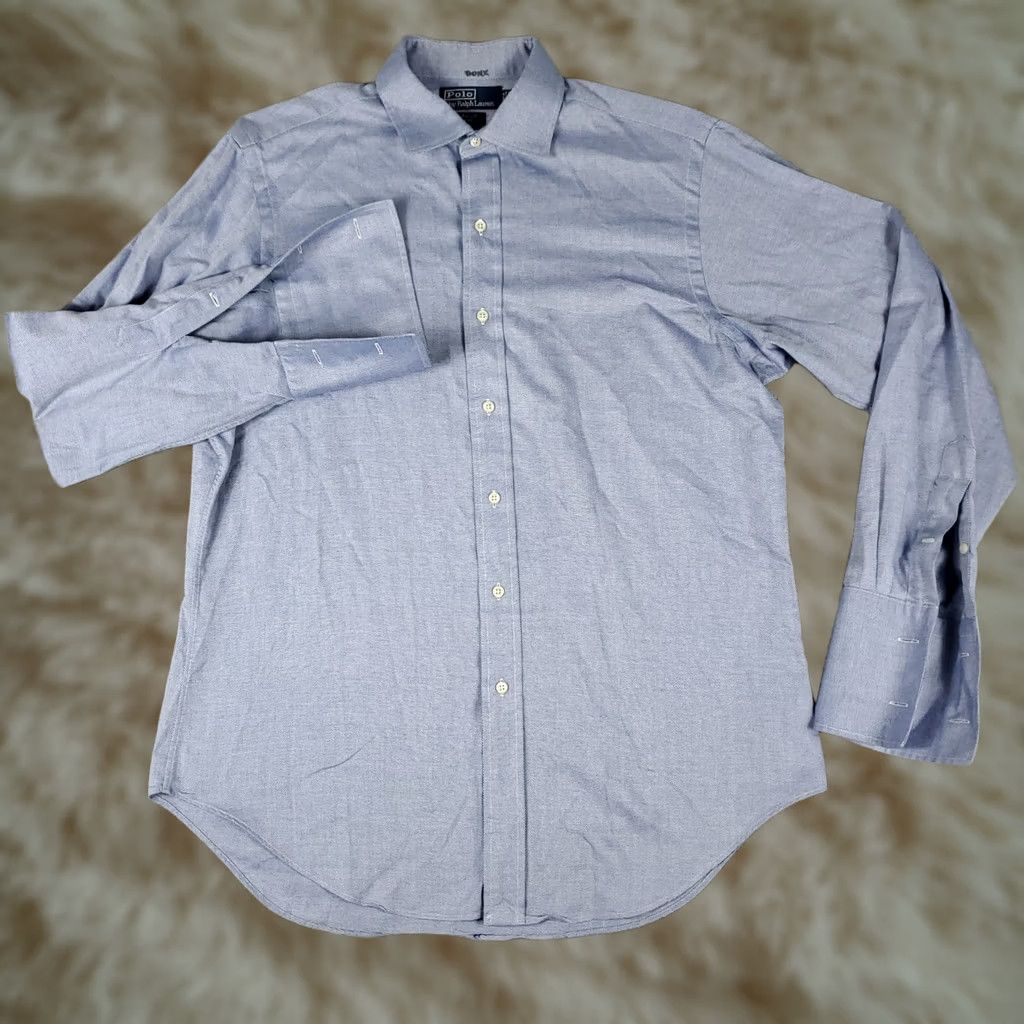 Ralph Lauren Ralph Lauren Shirt Mens 16 Blue French Cuff Dress Button Up Long Sleeve Shirt Size 42R - 1 Thumbnail