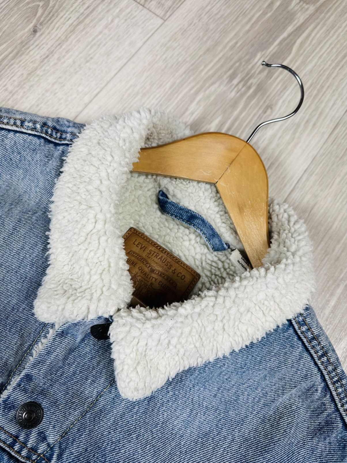 Levi's Vintage Levi’s Premium Denim Sherpa Jacket Size XL Size US XL / EU 56 / 4 - 9 Thumbnail