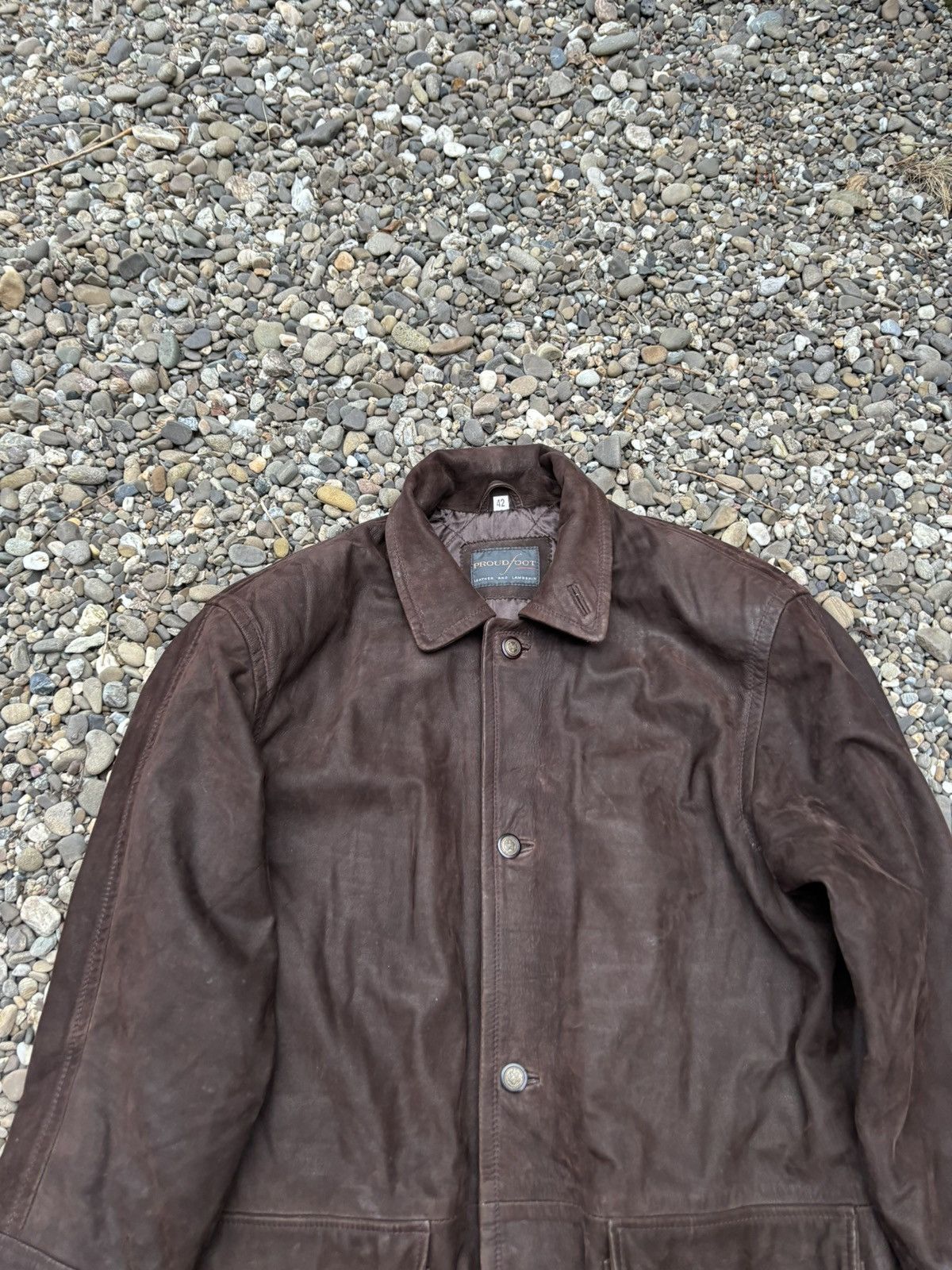 Vintage Vintage Proudfoot Brown Lambskin Leather Jacket Size US XL / EU 56 / 4 - 2 Thumbnail