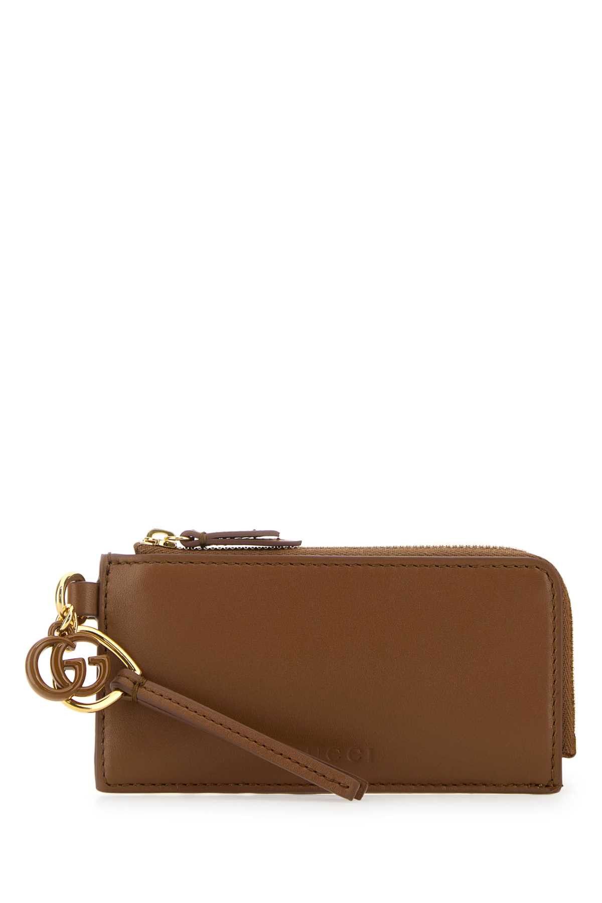 Gucci Caramel Leather Card Holder Size ONE SIZE - 1 Thumbnail
