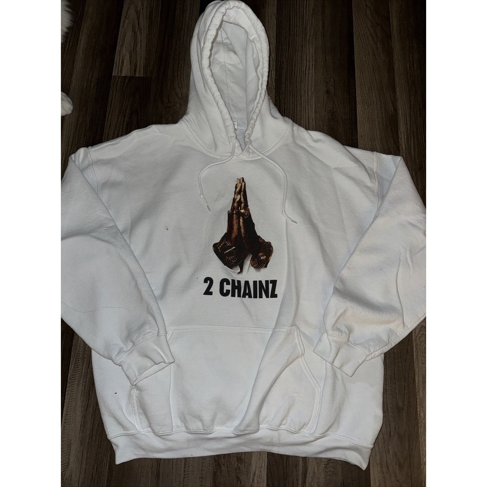 Gildan × Rap Tees × Vintage 2 Chainz Hoodie Sweatshirt White XL 24x26 Tru Size US XL / EU 56 / 4 - 1 Thumbnail