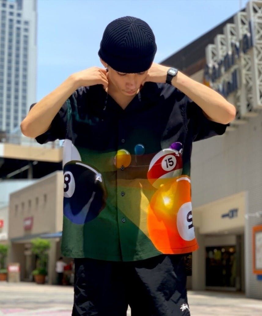 Hawaiian Shirt × Hypebeast × Stussy STUSSY POOL HALL 8 BALL SHIRT | Grailed