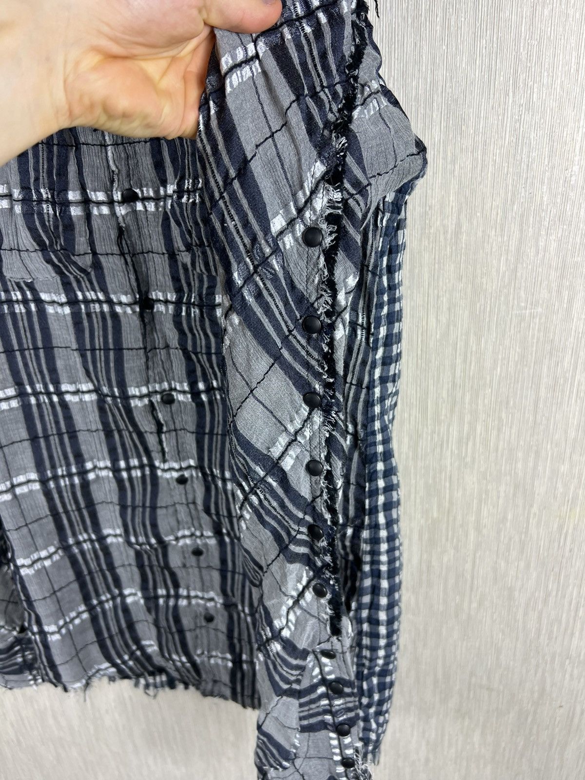Le Grande Bleu (L.G.B.) L.G.B Le Grande Bleu rockabilly ripped plaid button up shirt Size US S / EU 44-46 / 1 - 18 Thumbnail