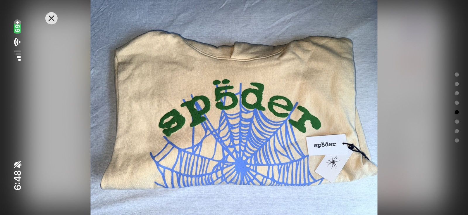 Sp5der Sp5der Cream OG Web V2 Hoodie Size US S / EU 44-46 / 1 - 3 Thumbnail