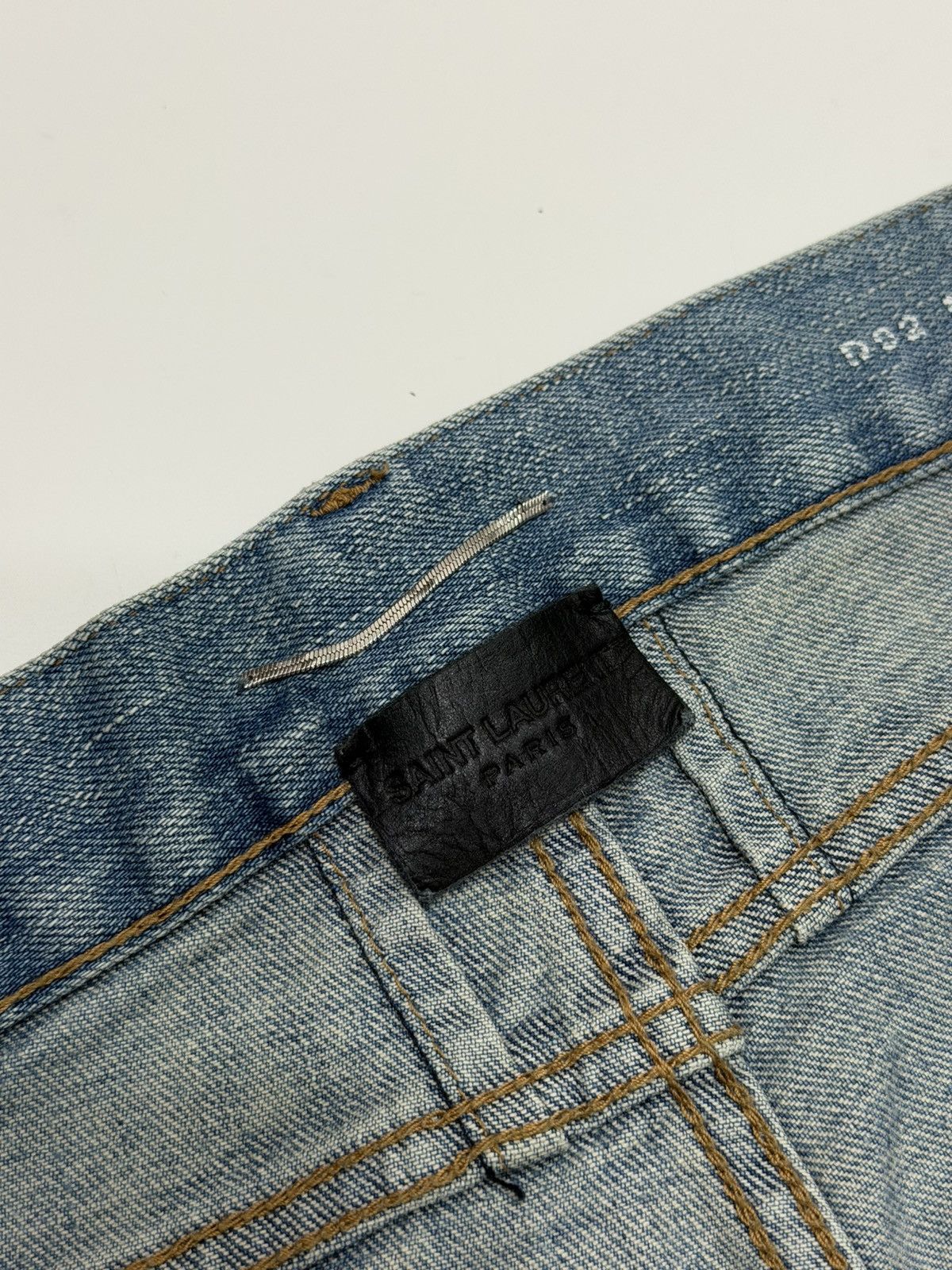 Saint Laurent Paris Hedi Slimane 2016 Crash Denim Jeans SAINT LAURENT Nettspend Size US 28 / EU 44 - 16 Thumbnail