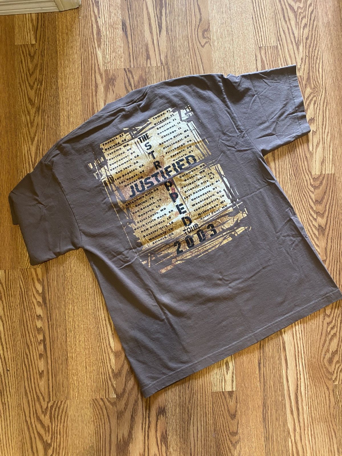Vintage 2003 Vintage Justin Timberlake Justified Tour T-shirt Size US XL / EU 56 / 4 - 5 Thumbnail