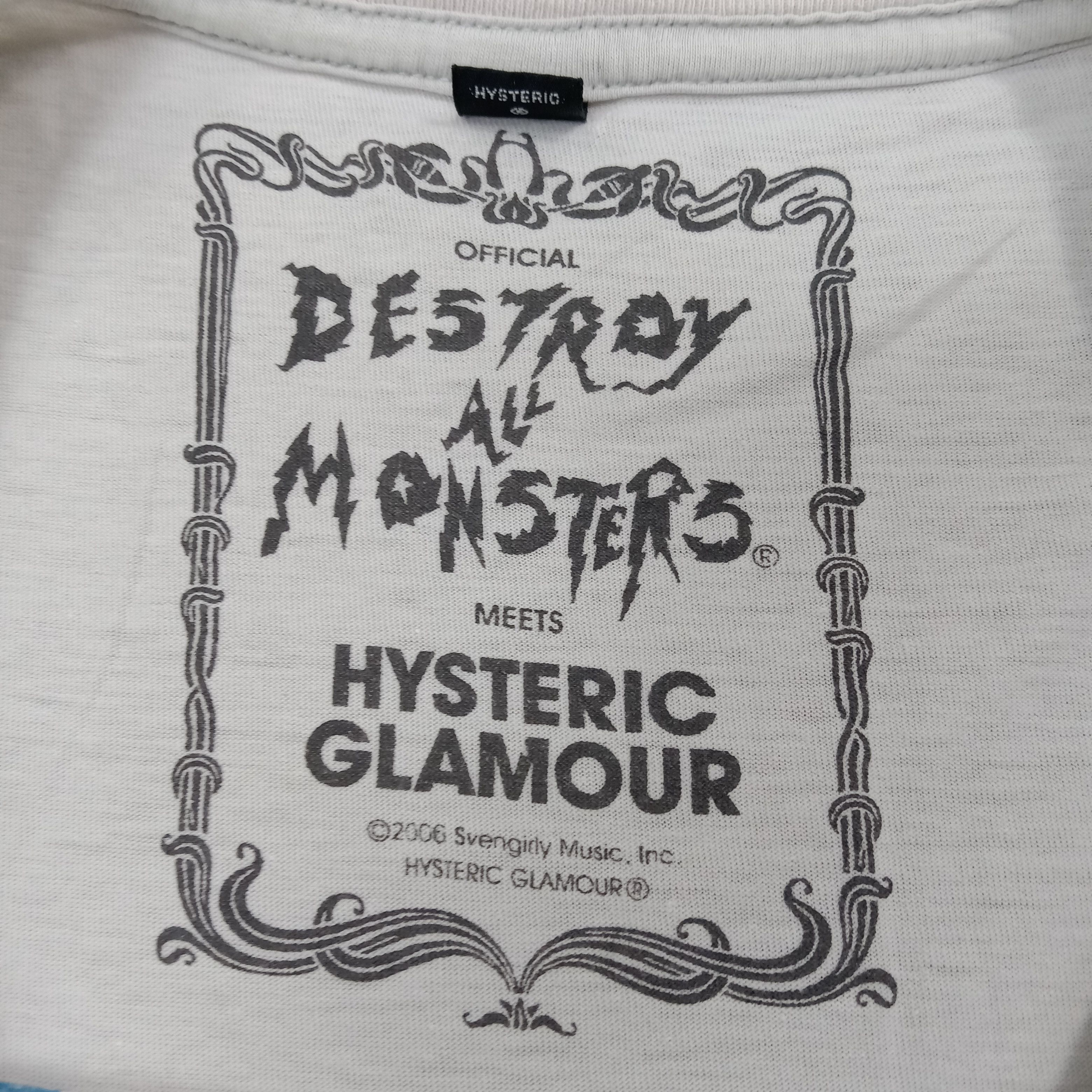 Hysteric Glamour Hysteric Glamour Destroy All Monster Tshirt C267N73 Size US S / EU 44-46 / 1 - 3 Thumbnail