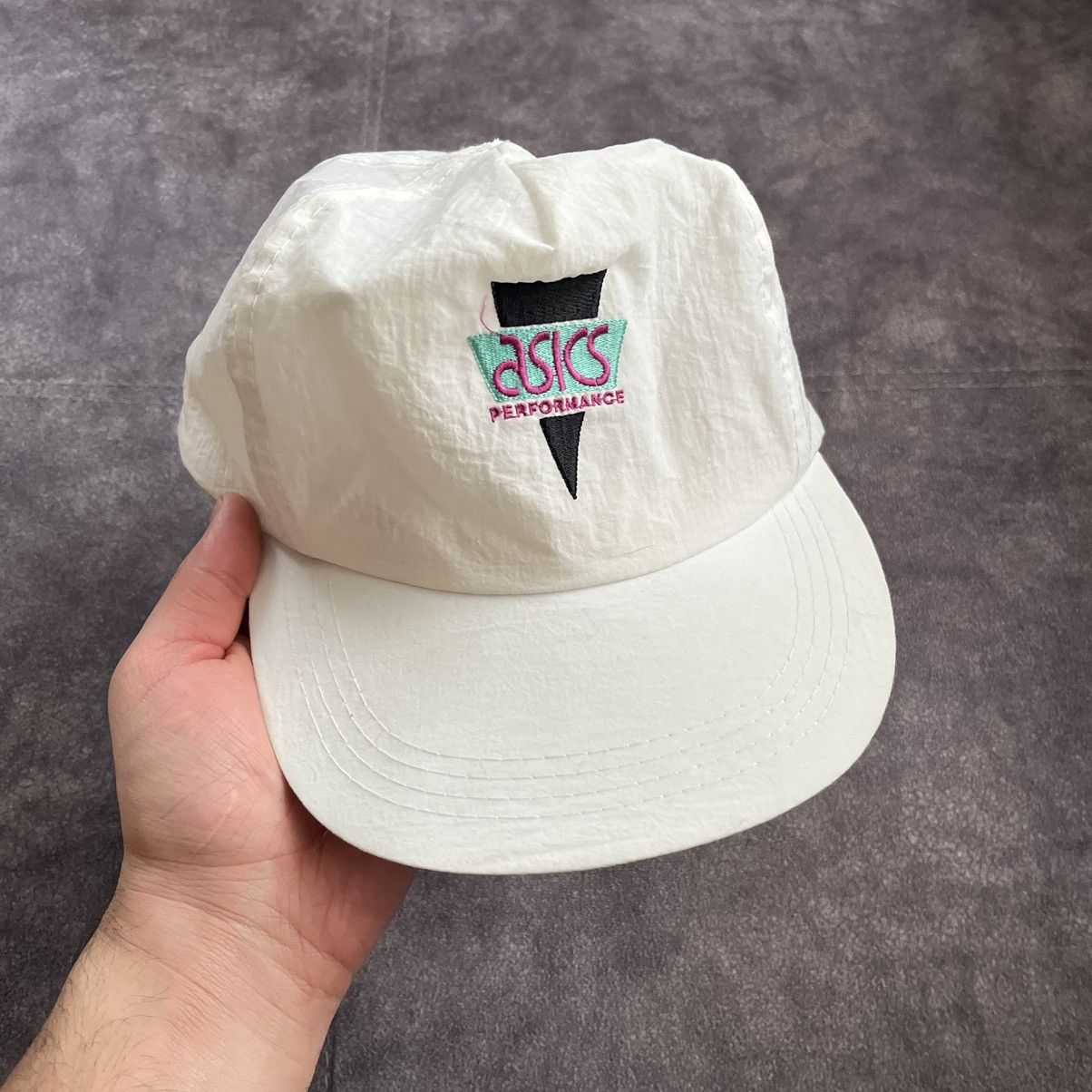 Asics × Japanese Brand very rare vintage Asics nylon cap hat Size ONE SIZE - 1 Thumbnail