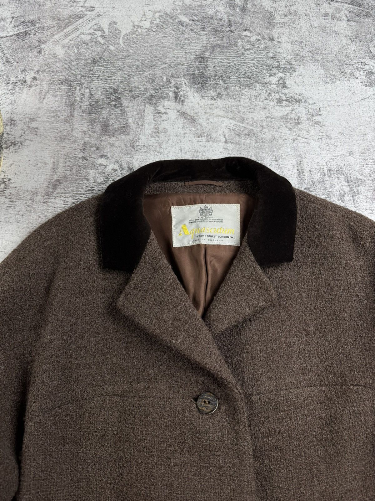 Aquascutum Aquascutum 90s Vintage UK 18 Tweed Brown England Wool Button Trench Trench Coat Size XL / US 12-14 / IT 48-50 - 7 Thumbnail