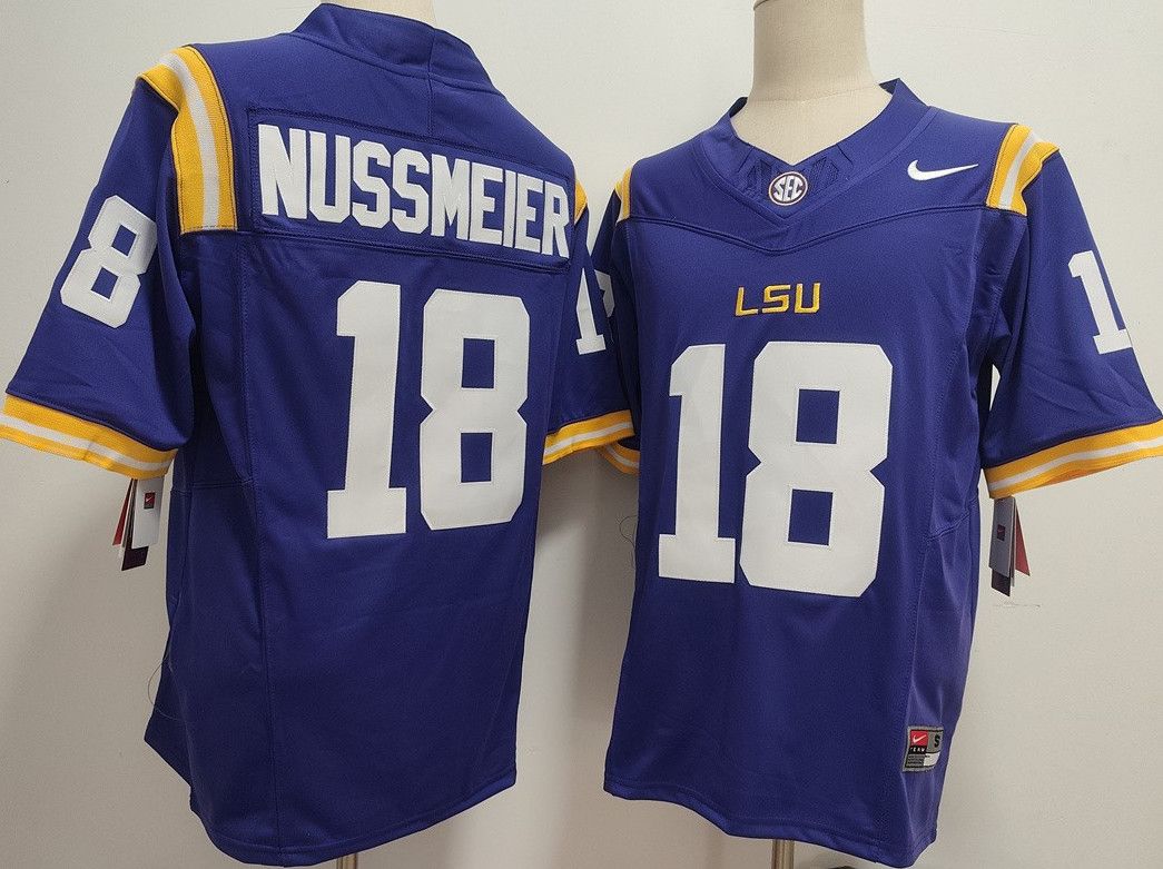 Other Men's NCAA LSU Tigers 18 Garrett Nussmeier Purple Jersey Size US M / EU 48-50 / 2 - 1 Thumbnail