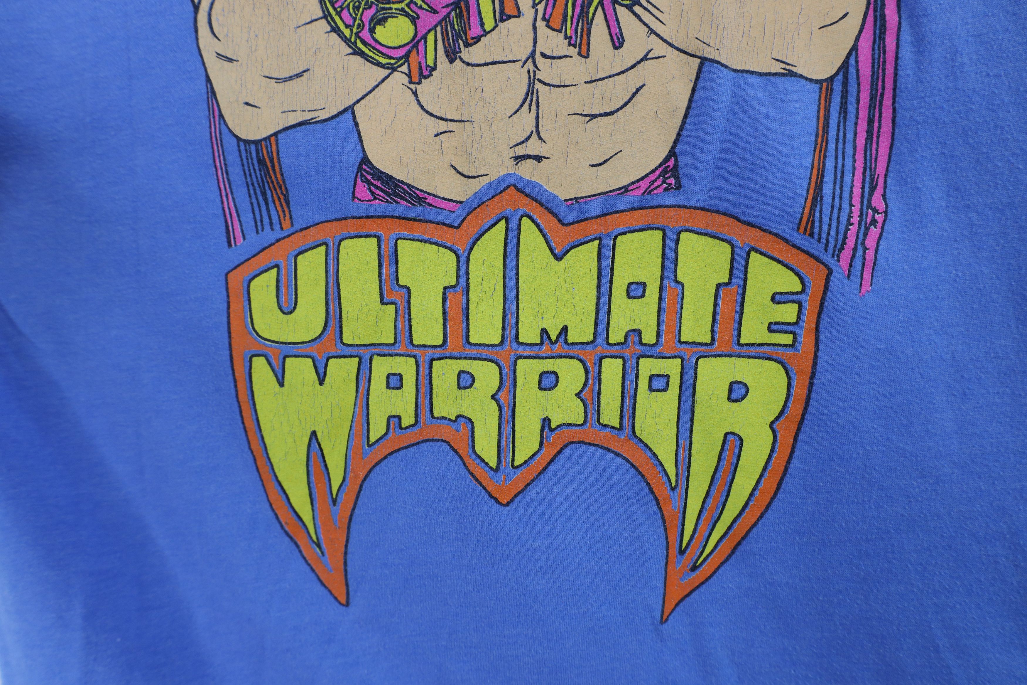 Vintage Retro WWE WWF Wrestling The Ultimate Warrior T-Shirt Blue Size US M / EU 48-50 / 2 - 6 Thumbnail