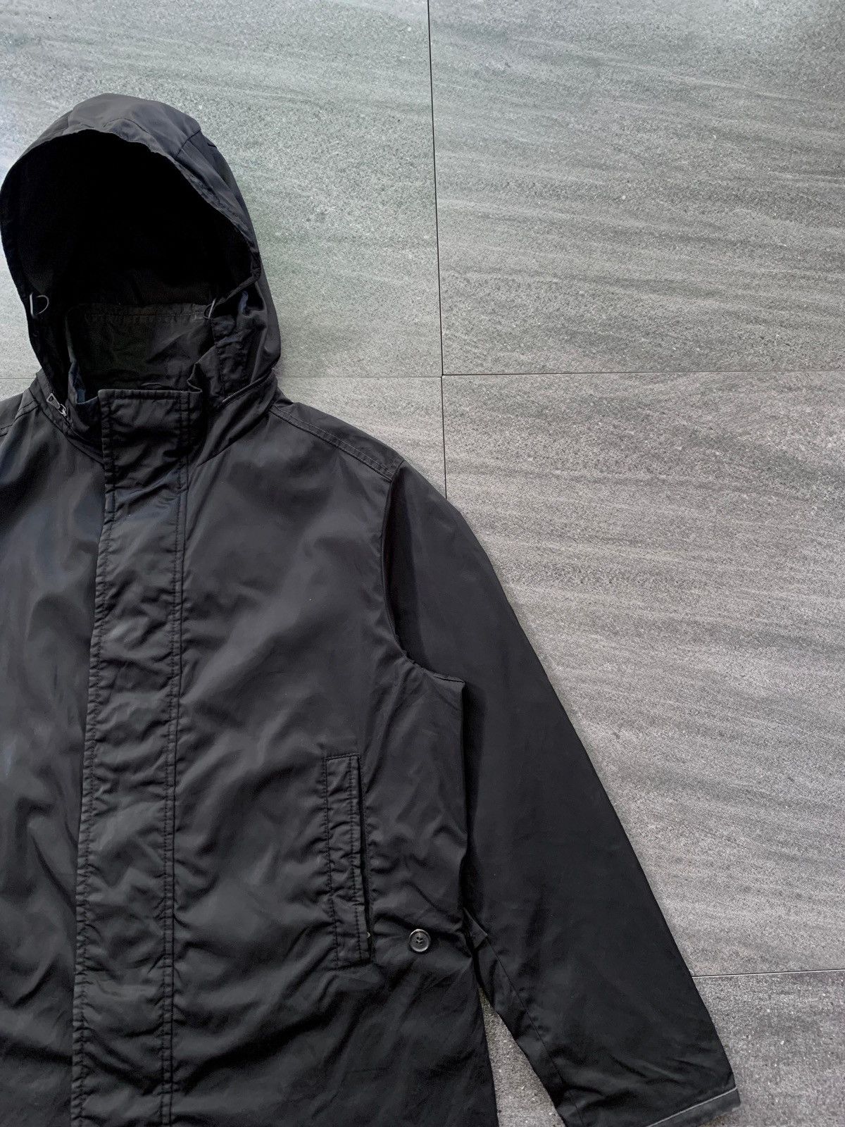 Prada FREE TAX! 2000s Convertible Nylon Long Coat Jacket Size US L / EU 52-54 / 3 - 2 Thumbnail