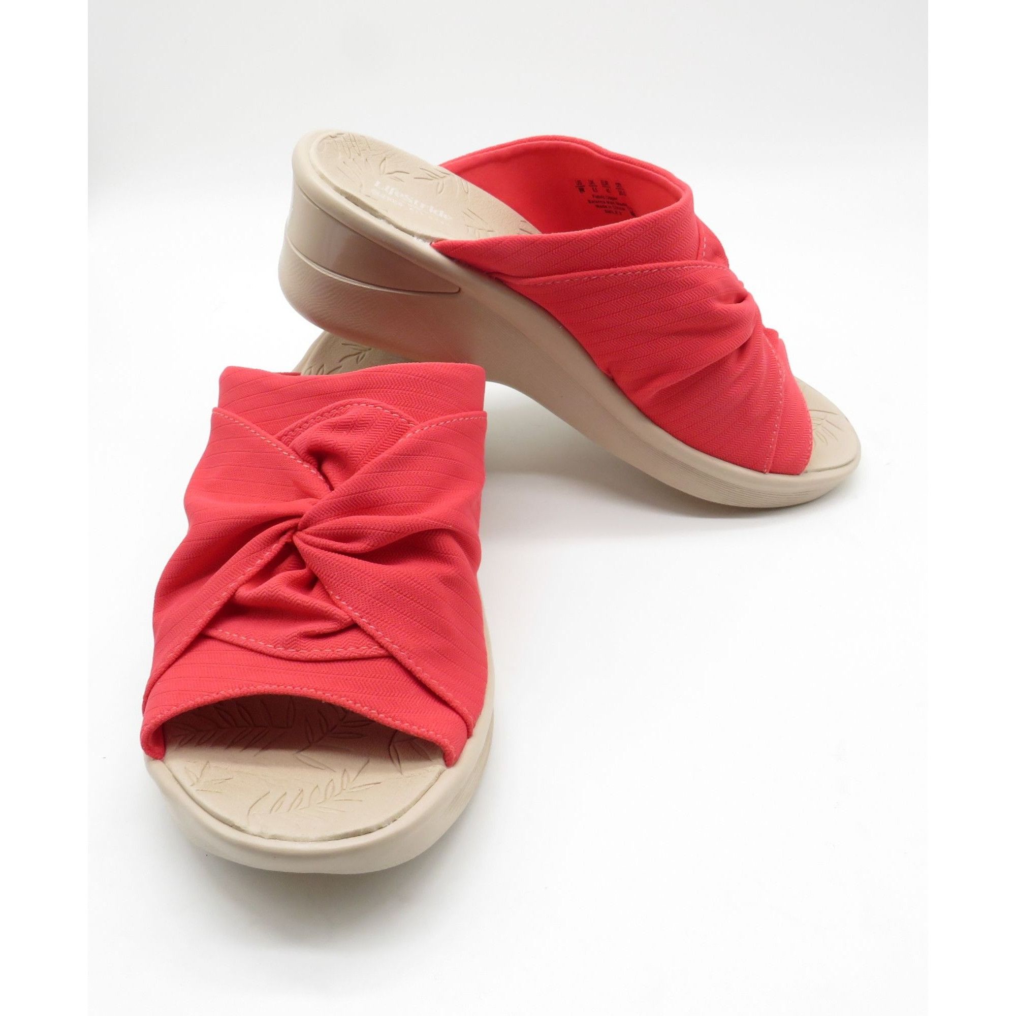 Other LifeStride Womens Smile 3 Coral Pink Fabric Upper Open-Toe S Size US 9.5 / IT 39.5 - 5 Thumbnail