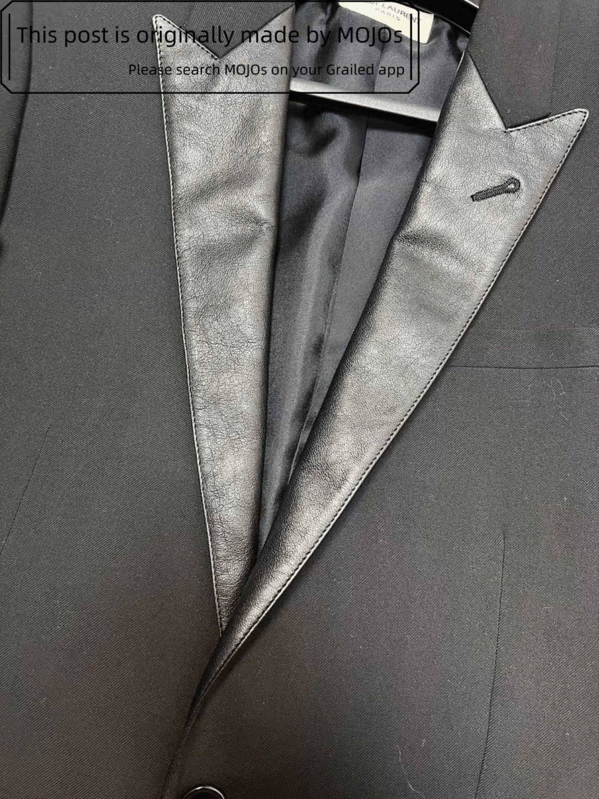 Saint Laurent Paris Sz 44 Saint Laurent Paris 14SS Leather Collar Blazer mojos10 Size US S / EU 44-46 / 1 - 4 Thumbnail