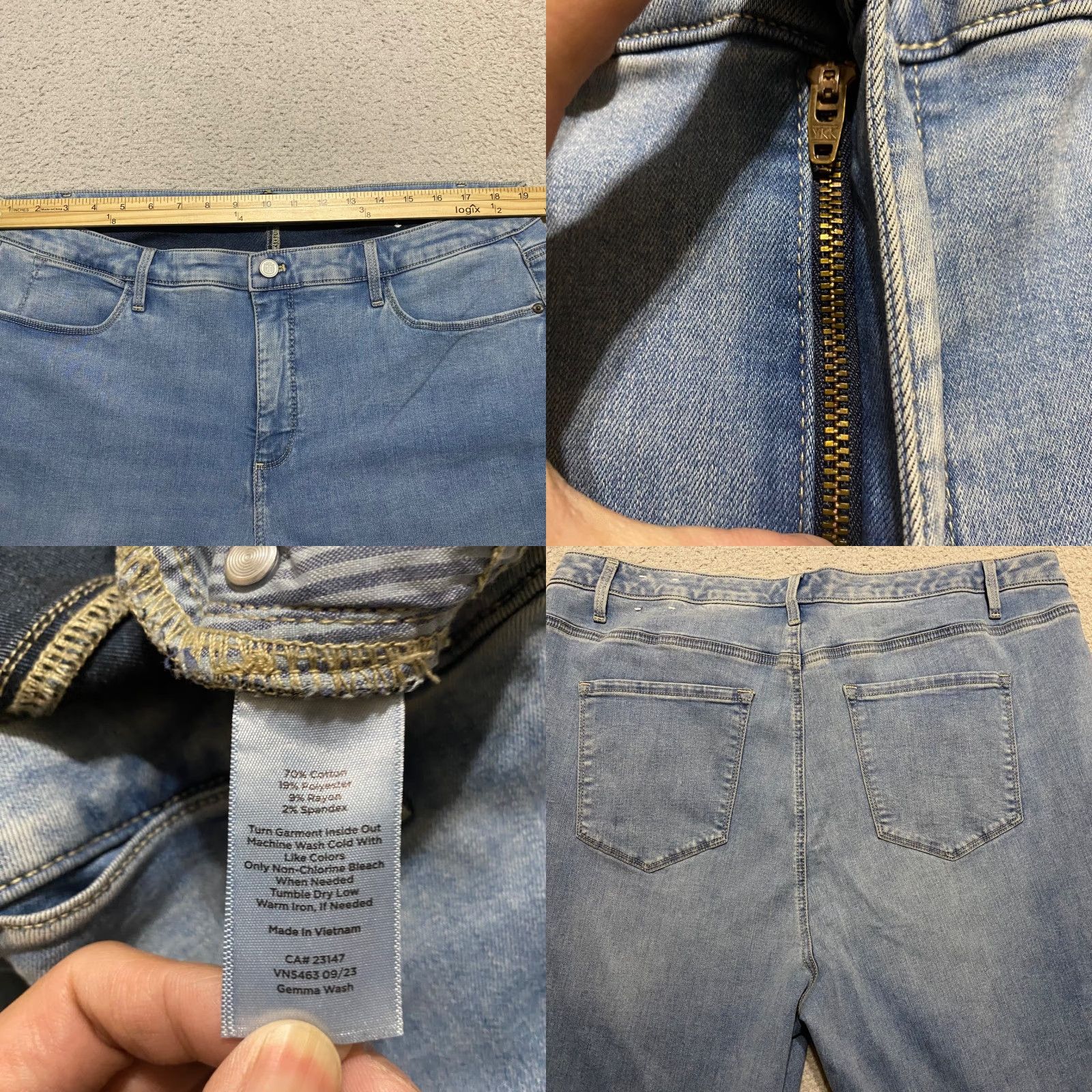 Talbots Talbots Womens Jeans 18W Plus Denim Medium Wash Jegging 29in Inseam Blue Leather? Size 40" / US 18 - 8 Thumbnail