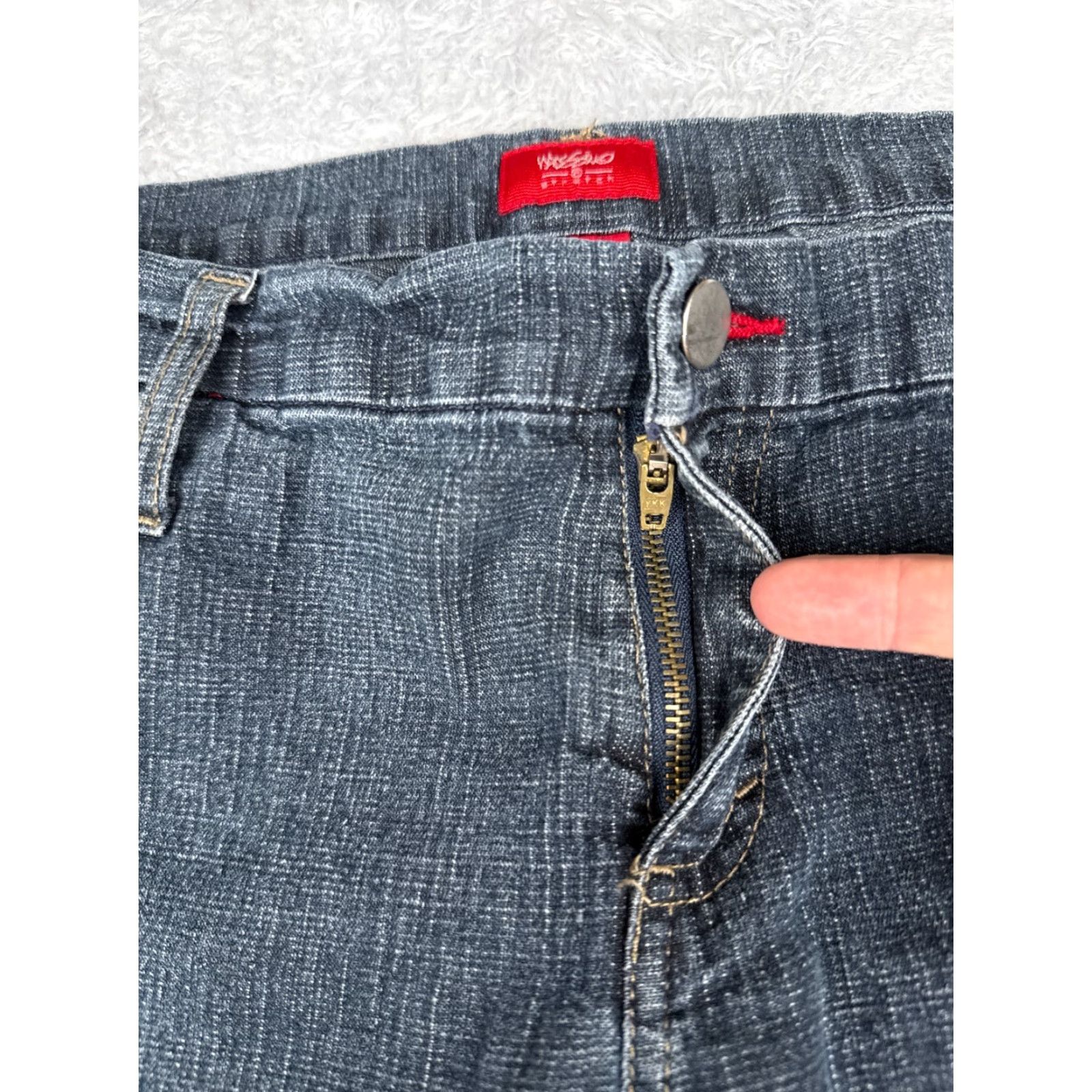 Mossimo Mossimo Jeans Juniors 11 Blue Denim Rolled Hem Straight Leg Ramie Cotton Blend Jeans Size 32" / US 10 / IT 46 - 5 Thumbnail