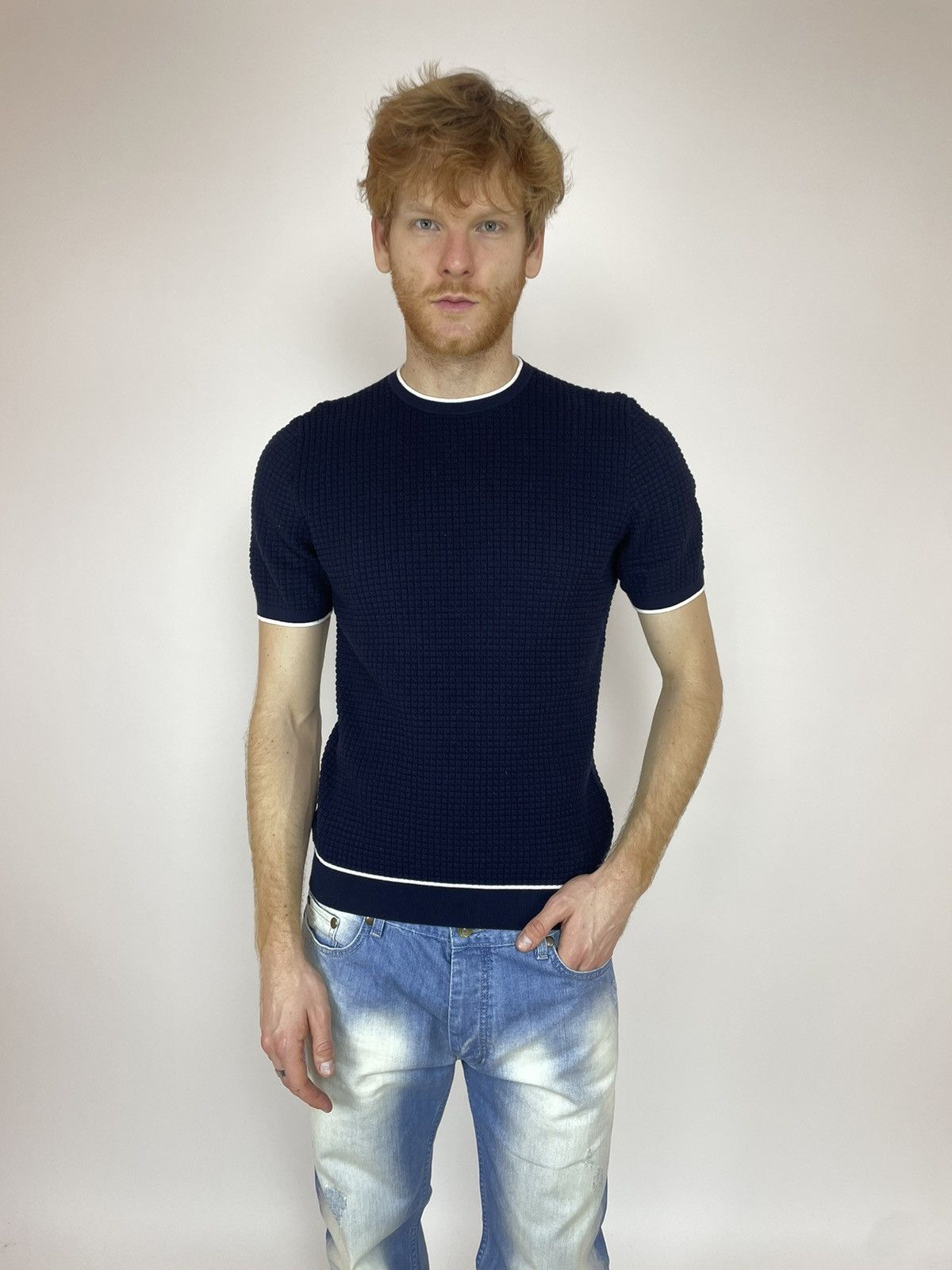 Japanese Brand × Reiss REISS Knit T-shirt Cotton Mens size M Size US M / EU 48-50 / 2 - 1 Thumbnail