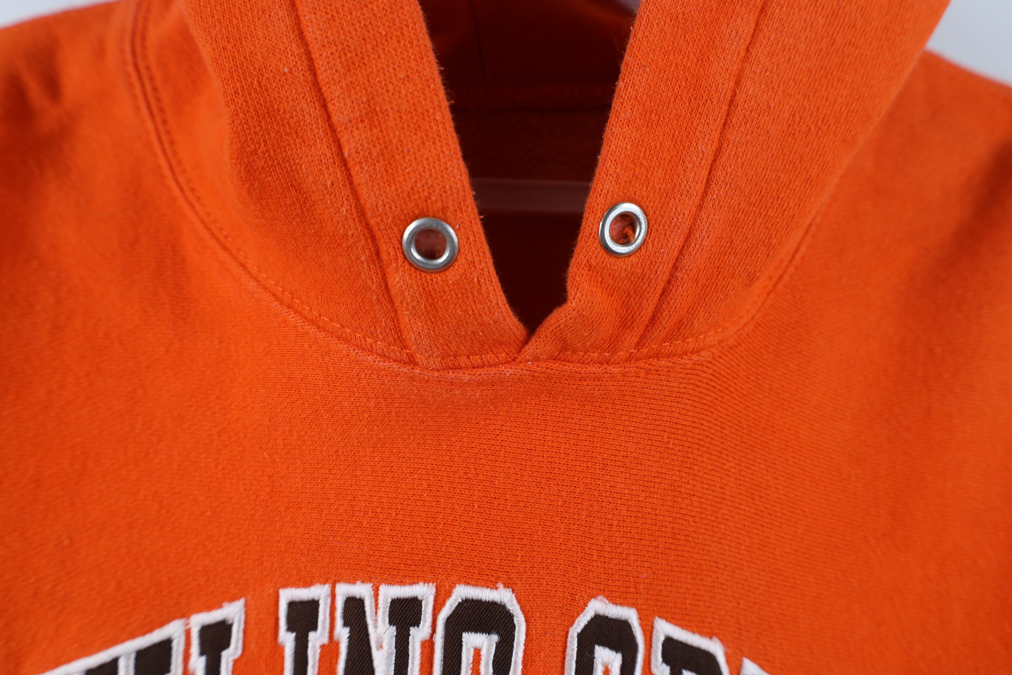 Vintage Vintage 90s Green State University Heavyweight Hoodie Orange Size XS / US 0-2 / IT 36-38 - 5 Thumbnail