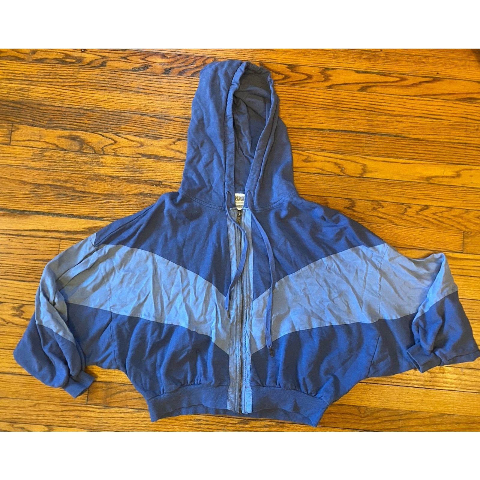 Pink Victoria's Secret PINK full zip cropped Hoodie Blue jacket s Size S / US 4 / IT 40 - 1 Preview