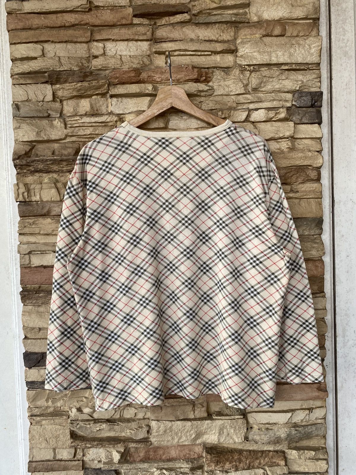 Burberry Vintage Burberry London Checkered Nova Check Classic Monogram Pocket Long Sleeve Tees Size US L / EU 52-54 / 3 - 8 Thumbnail