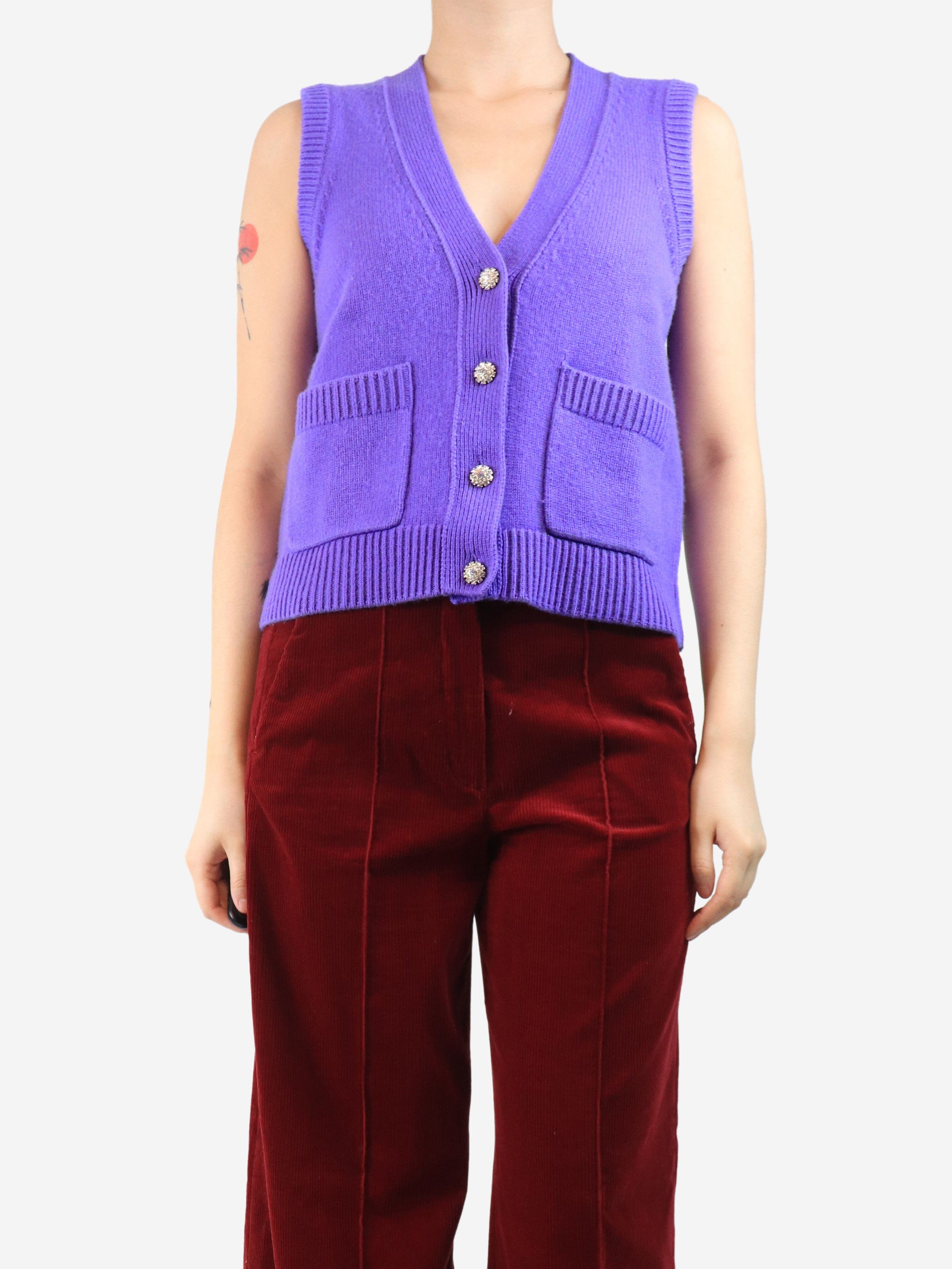ME+EM Purple sleeveless cardigan - S Size S / US 4 / IT 40 - 1 Thumbnail