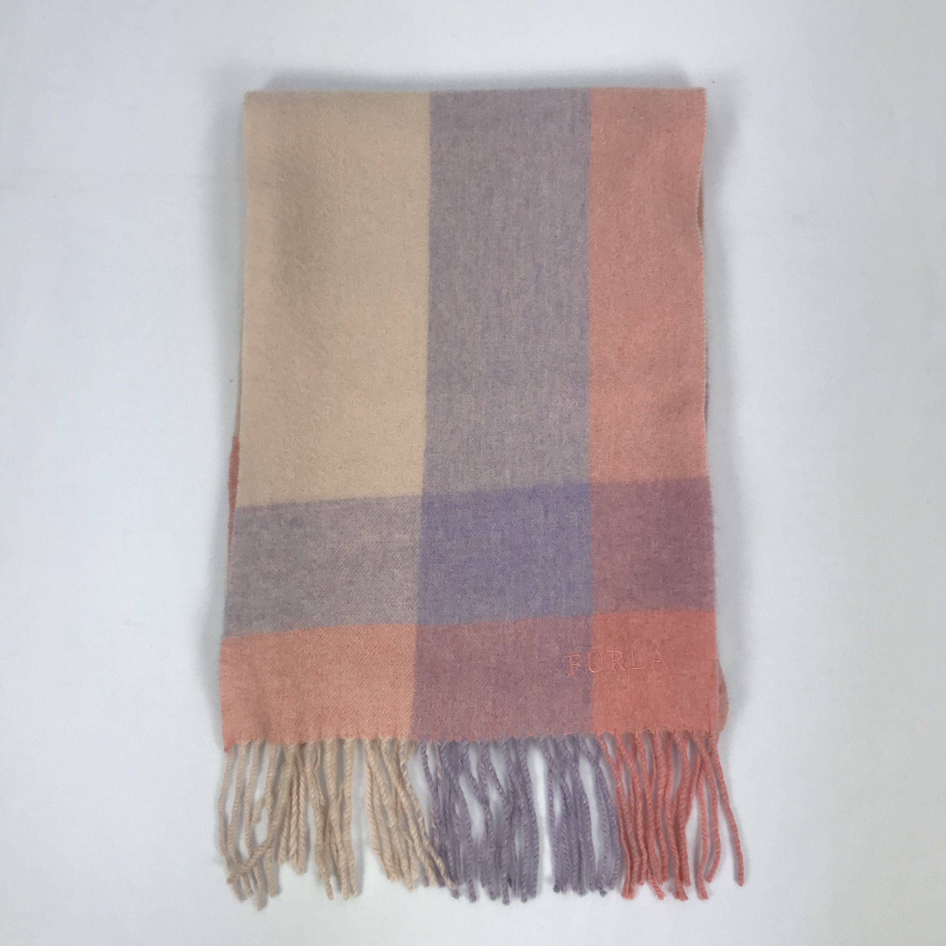 Furla × Vintage Vintage Furla Scarf Muffler Cashmere Scarves Neckwear Size ONE SIZE - 2 Thumbnail