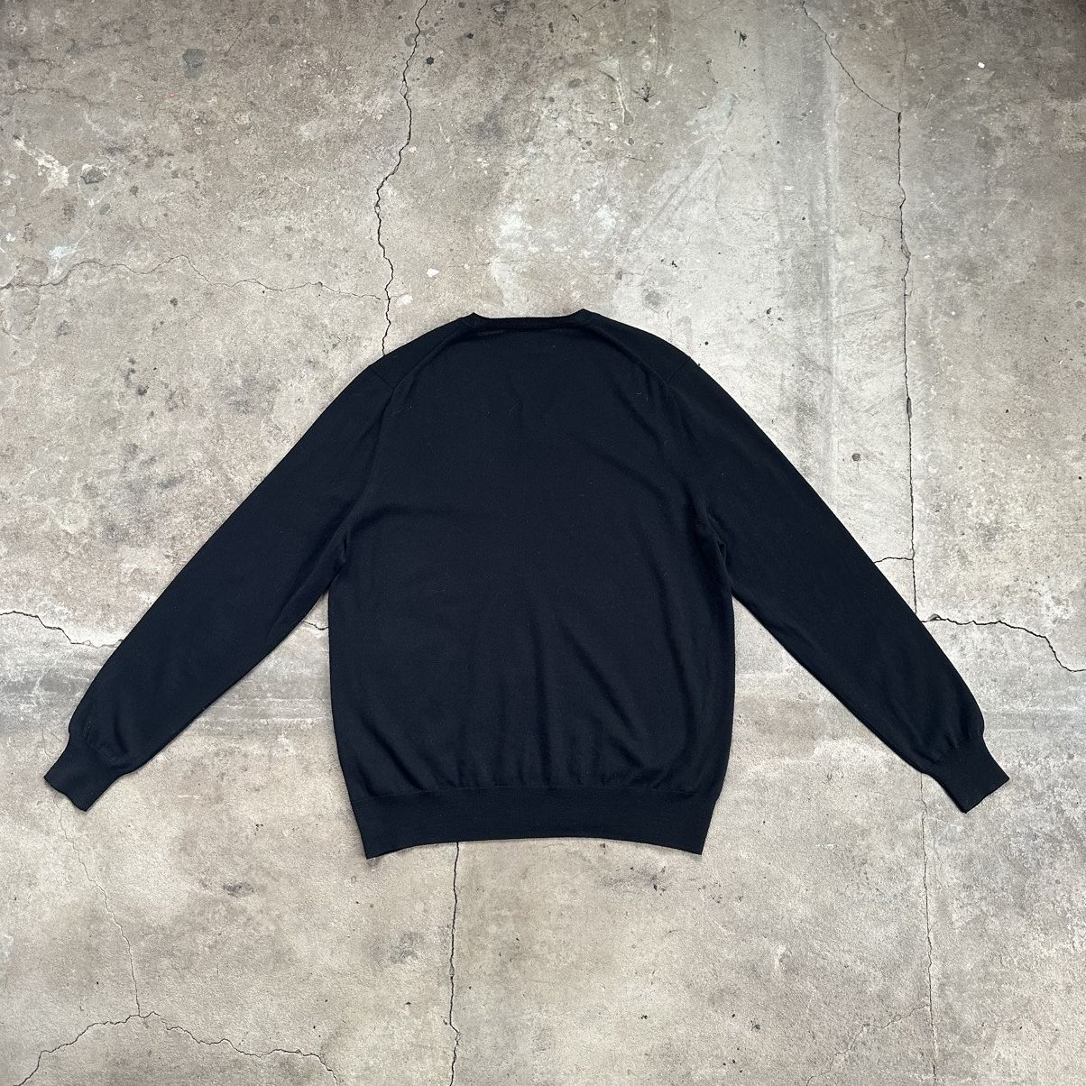 Burberry Burberry London black v neck merino wool sweater Size US XL / EU 56 / 4 - 4 Thumbnail