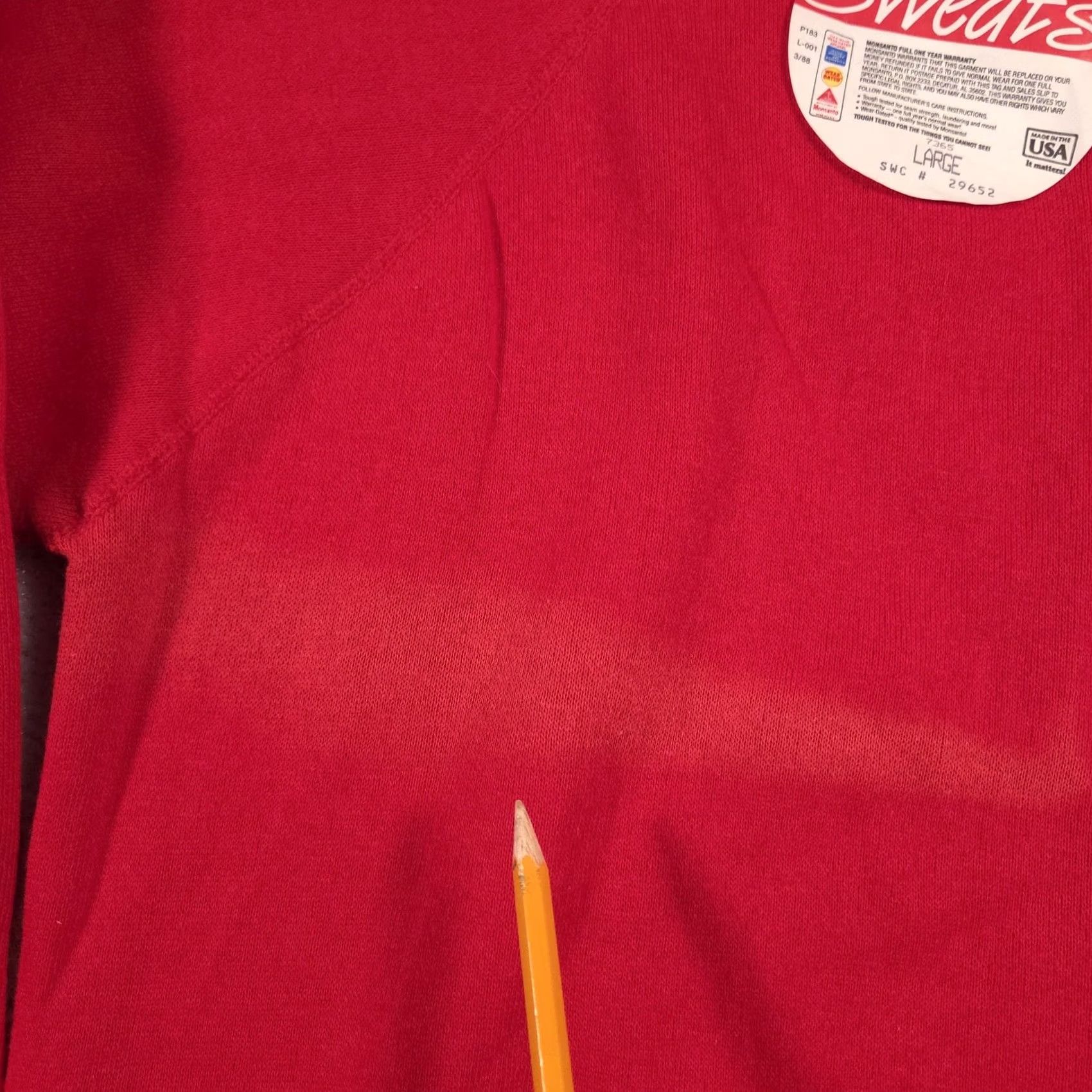 Vintage Pannill Sweatshirt Mens Large Red Crewneck Raglan Made in USA Blank 50/50 NWT Size US L / EU 52-54 / 3 - 5 Thumbnail