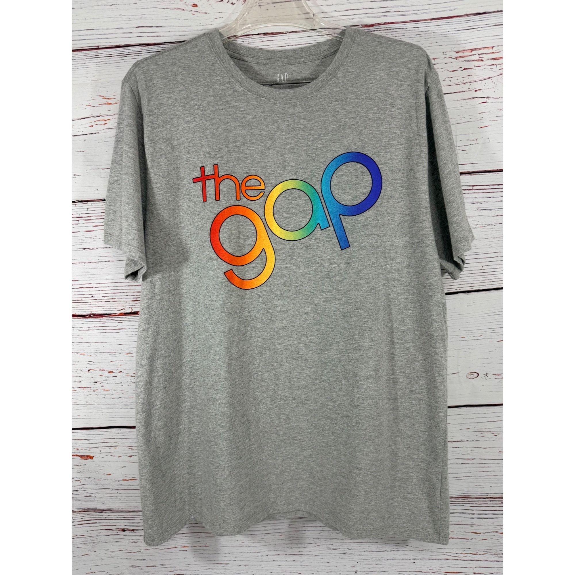 Gap Gap Ombré Logo Gray T-Shirt Unisex XL Rainbow Pride Graphic Size XL / US 12-14 / IT 48-50 - 7 Thumbnail