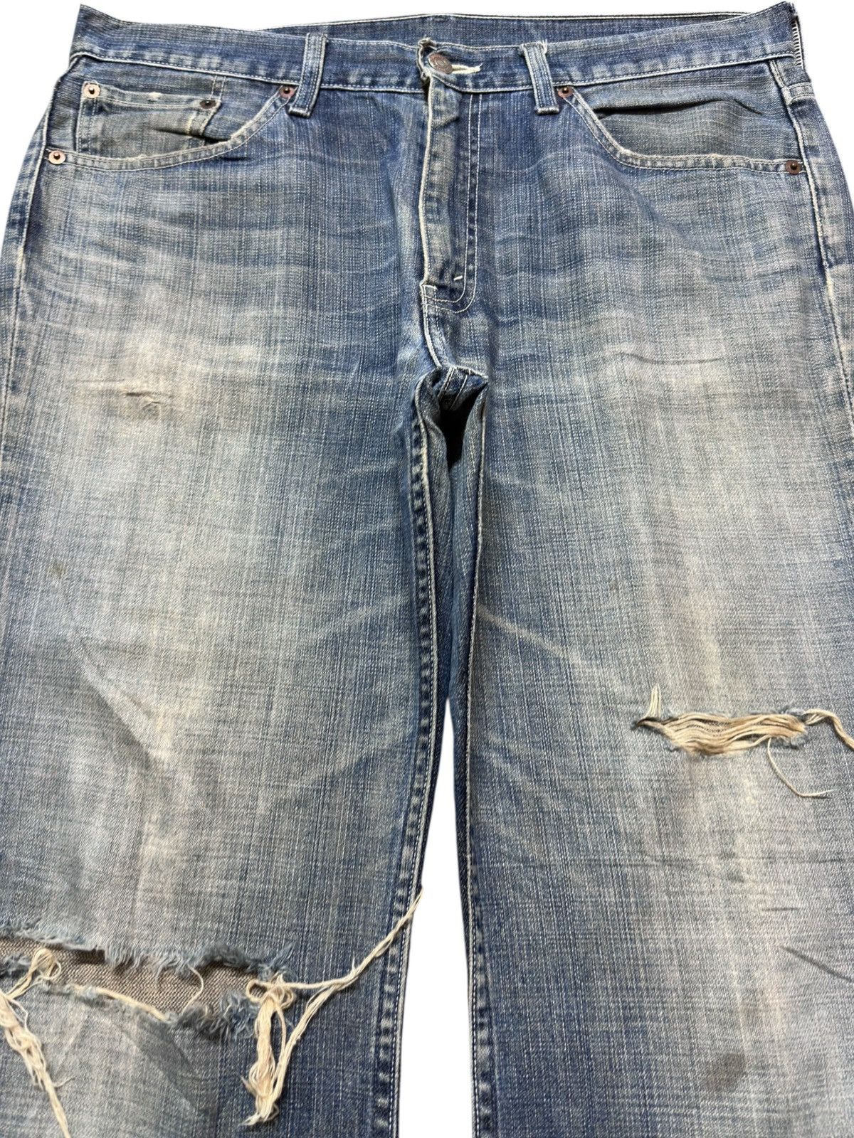 Levi's Vintage Clothing Vintage Levi’s 517-03 Flare Bootcut Distressed Denim Size US 35 - 2 Thumbnail