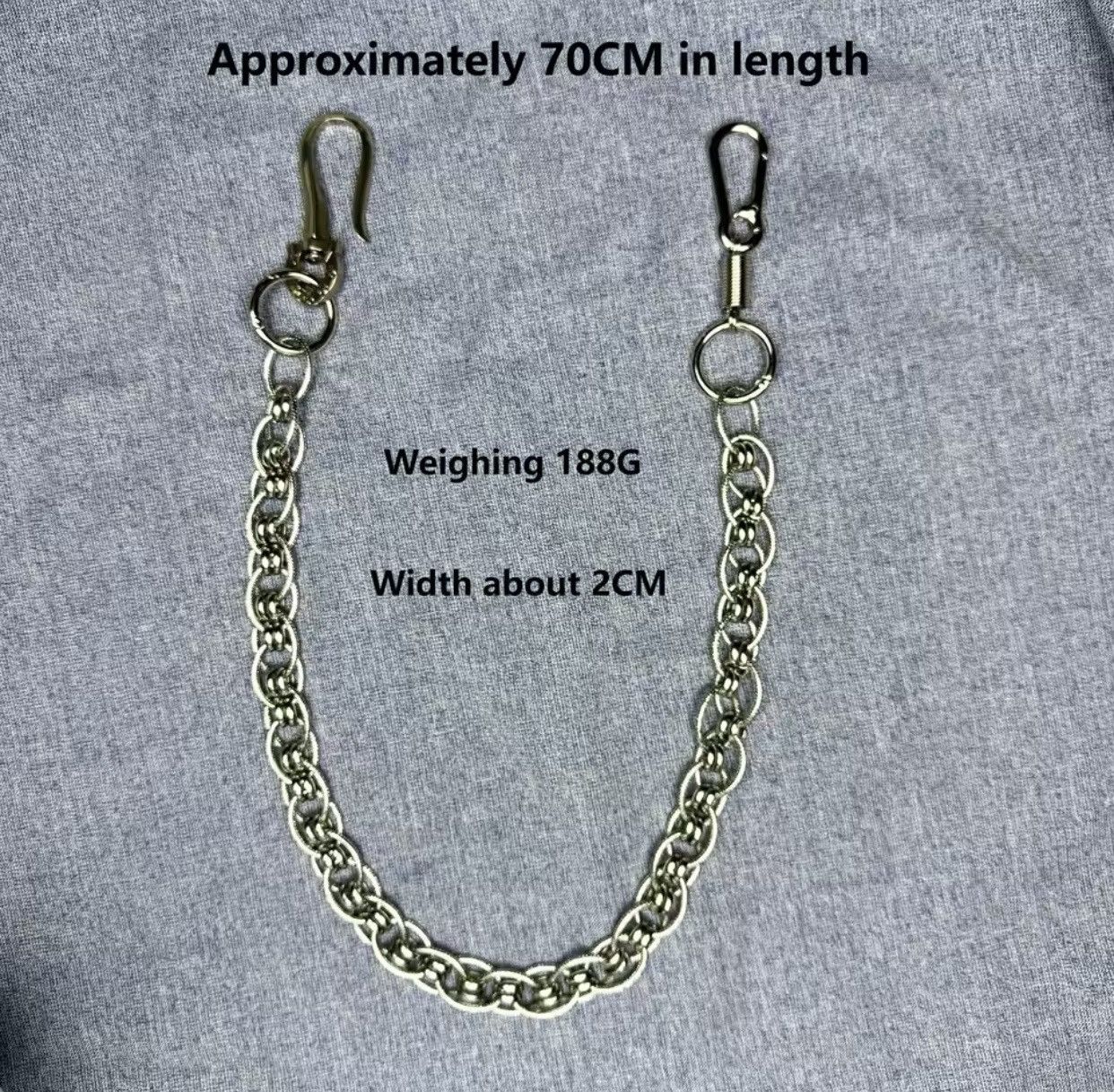 Jewelry punk style wide pants chain handmade weaving chain Size ONE SIZE - 2 Thumbnail