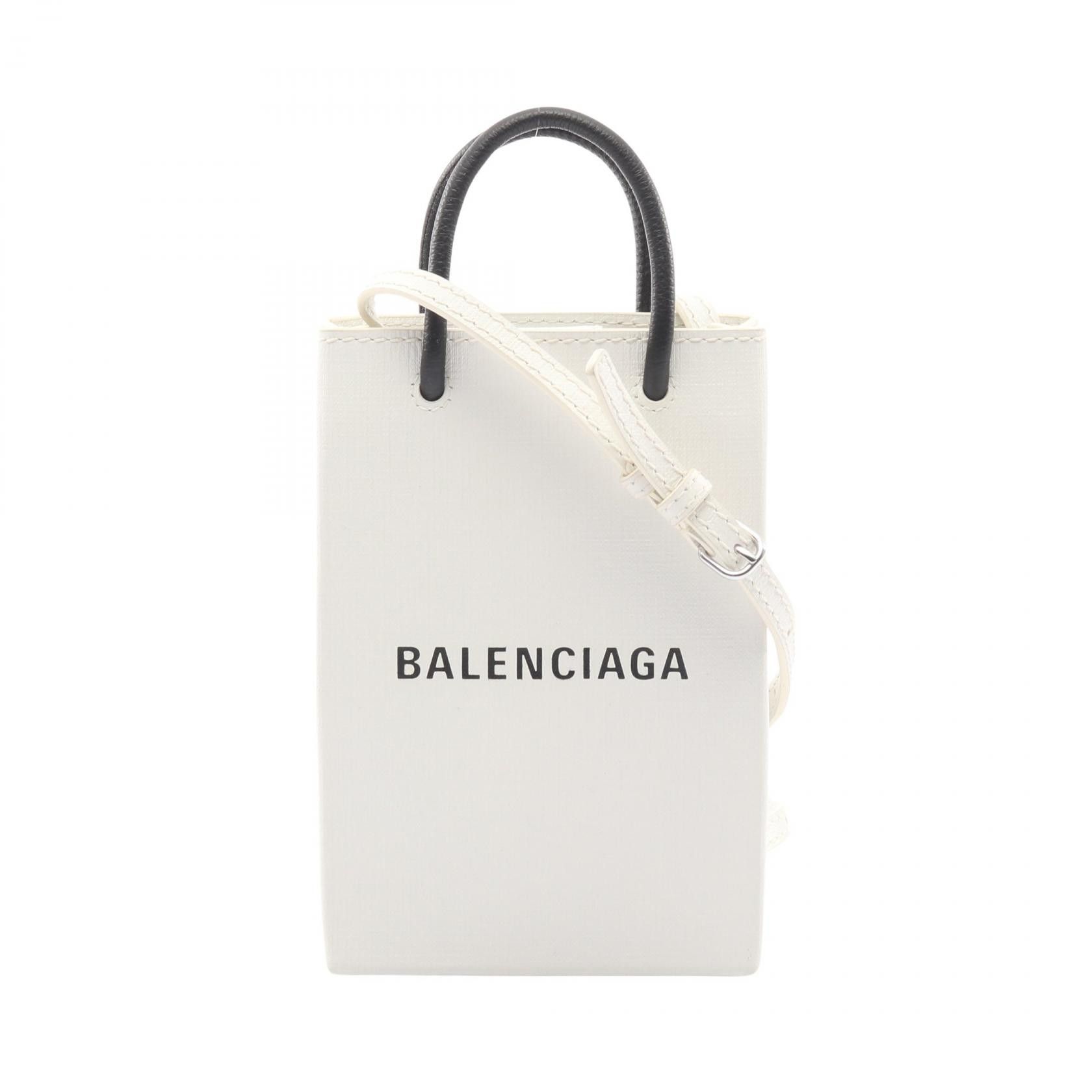 Balenciaga Balenciaga Balenciaga SHOPPING PHONE HOLDER leather shoulder bag Leather Shoulder Bag 593826 DUTY FREE for USA Size ONE SIZE - 1 Thumbnail