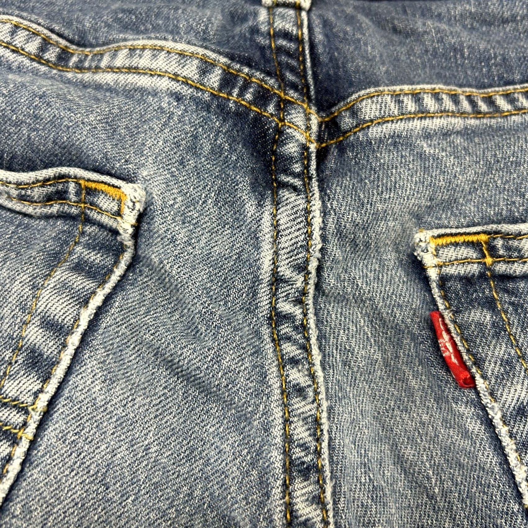 Levi's Levi's 511 Jeans Mens 32x30 Slim Fit Medium Wash Blue Stretch Denim Regular Size 32 Modern Distressed 5-Pocket Button Fly Zip Mens Size US 32 / EU 48 - 4 Thumbnail