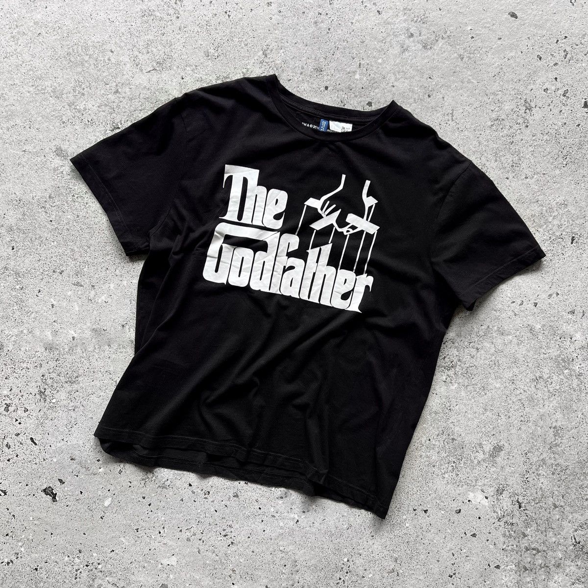Designer × H&M H&M by Divided The Godfather Mens Black Short Sleeve T-Shirt Size US XL / EU 56 / 4 - 3 Thumbnail