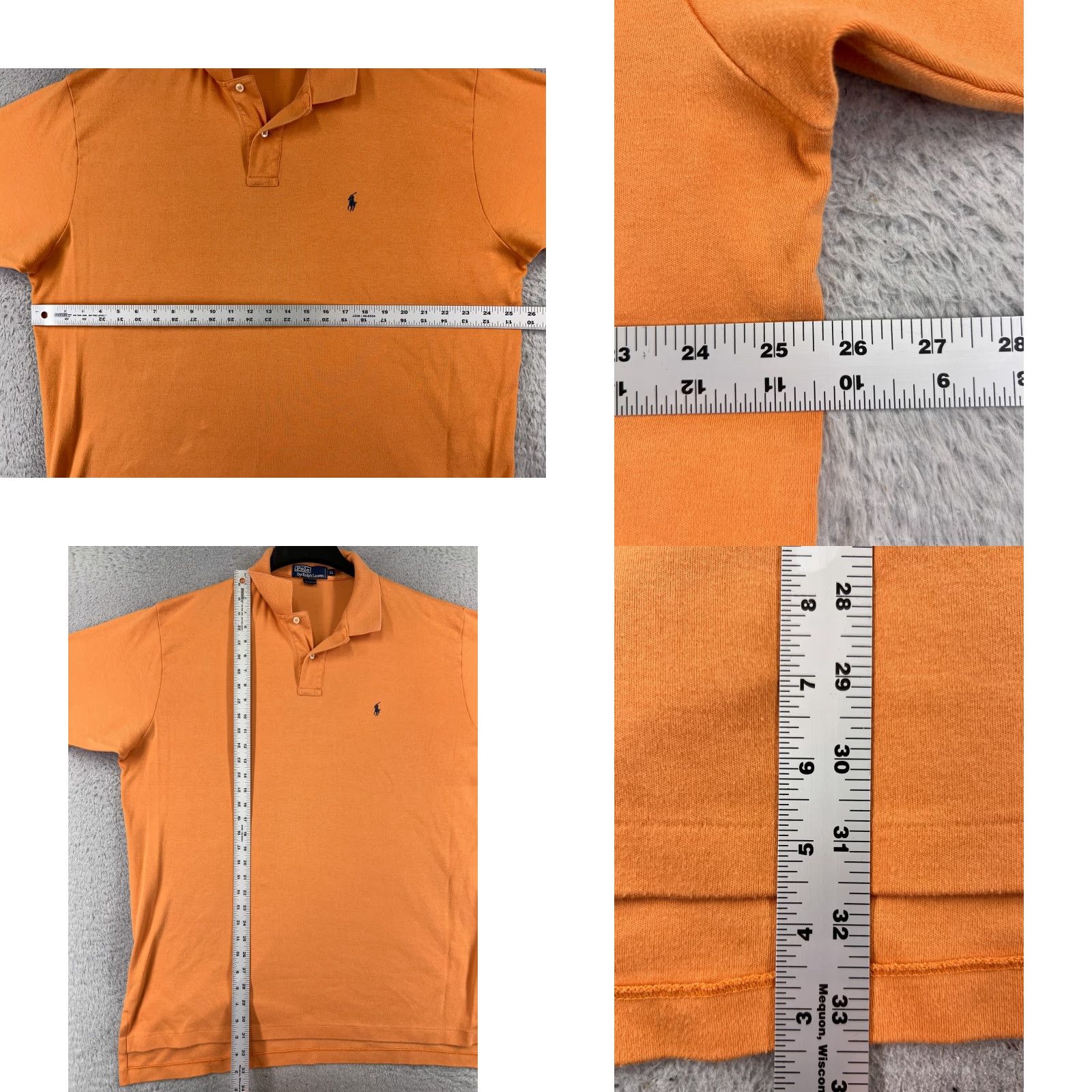 Ralph Lauren VINTAGE Ralph Lauren Polo Shirt Men XL Orange Cotton Jersey Golf Size US XL / EU 56 / 4 - 8 Thumbnail