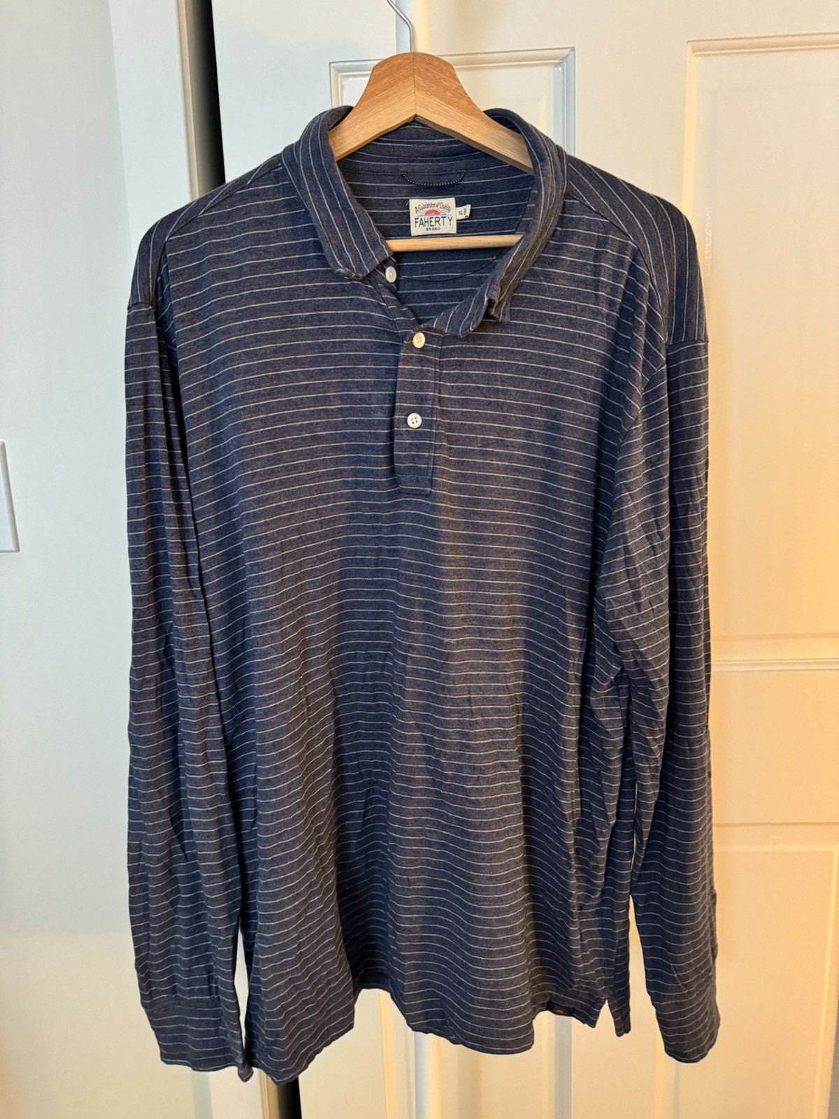 Faherty Faherty Movement Long Sleeve Polo Size US XL / EU 56 / 4 - 1 Thumbnail