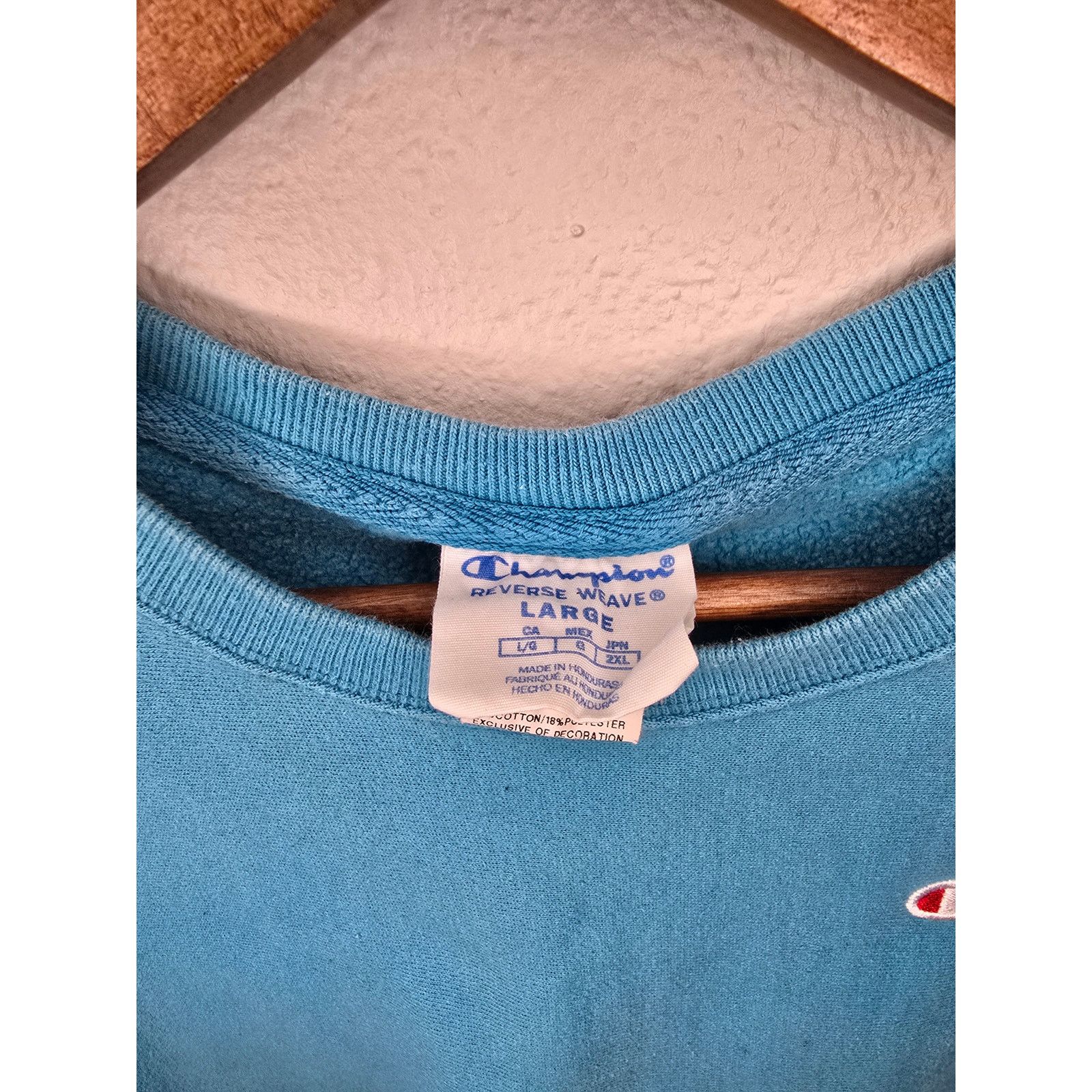 Champion Vintage Women Champion Reverse Weave Pullover Large Teal Size M / US 6-8 / IT 42-44 - 6 Thumbnail