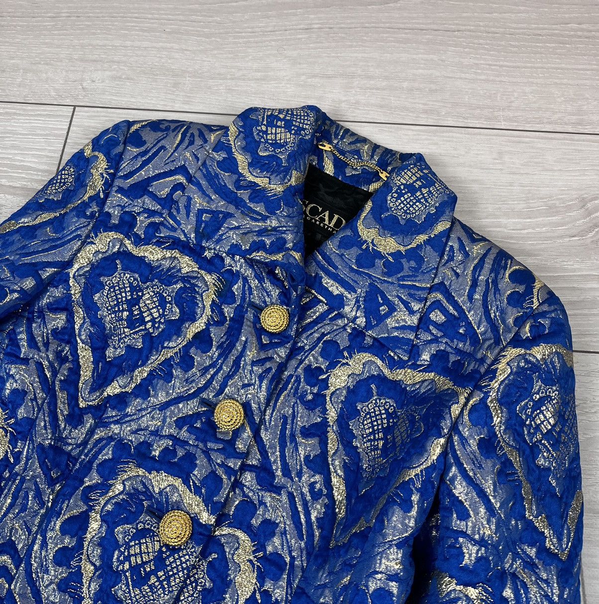 Escada Escada By Margaretha Ley Vintage Gold Blazer Skirt Suit Size M / US 6-8 / IT 42-44 - 12 Thumbnail