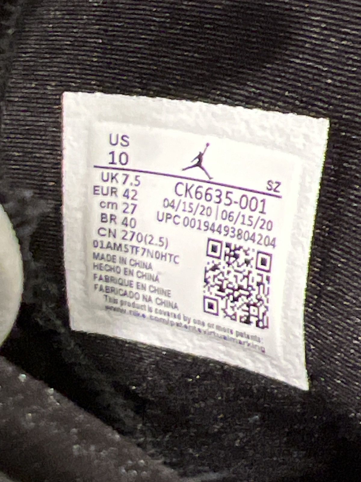 Jordan Brand Air Jordan 6 Retro ‘Tech Chrome’ Size US 8.5 / EU 41-42 - 6 Thumbnail